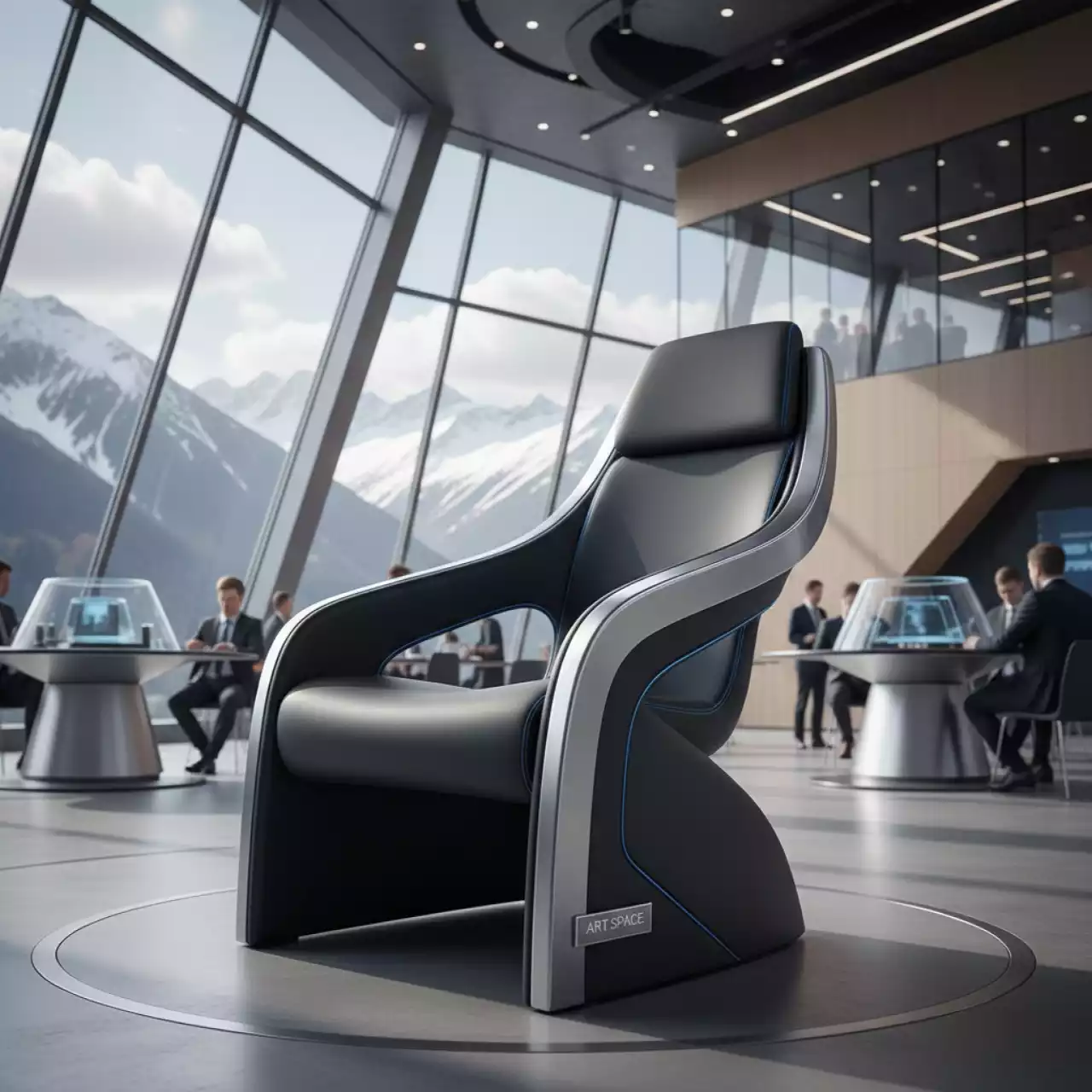 Аренда Кресло College CLG 935 MXH черный на курорте «Газпром» (Альпика) — ART SPACE