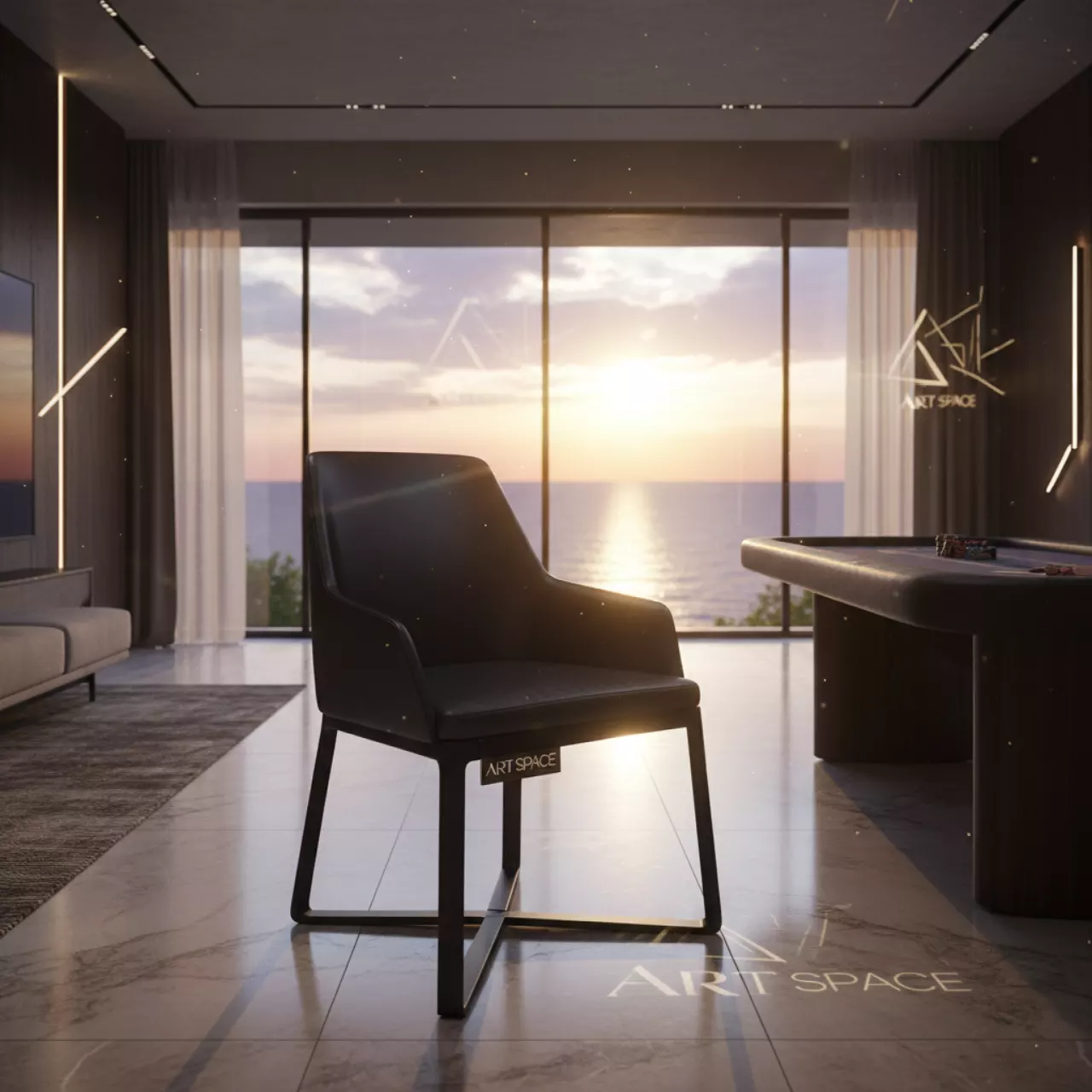 Аренда Кресло Crown черное на вилле «Анна» — ART SPACE