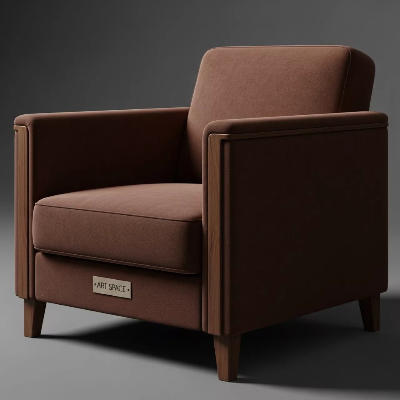 Аренда Кресло Deco коричневое в ресторане «Магадан» — ART SPACE