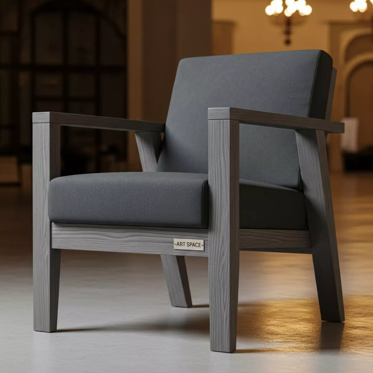 Аренда Кресло деревянное Gray 24 в ОКЦ «Галактика» — ART SPACE