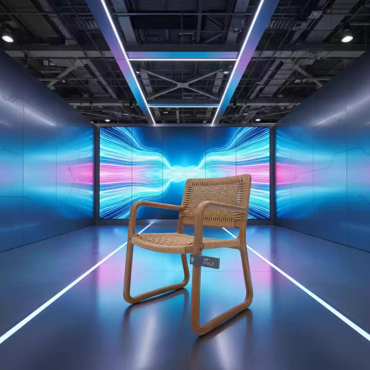 Аренда Кресло деревянное плетеное Hera Straw в Керлинговом центре «Ледяной куб» — ART SPACE