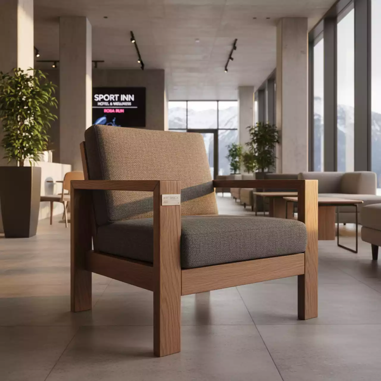 Аренда Кресло деревянное Si Si Wood в Sport Inn Hotel & Wellness — ART SPACE