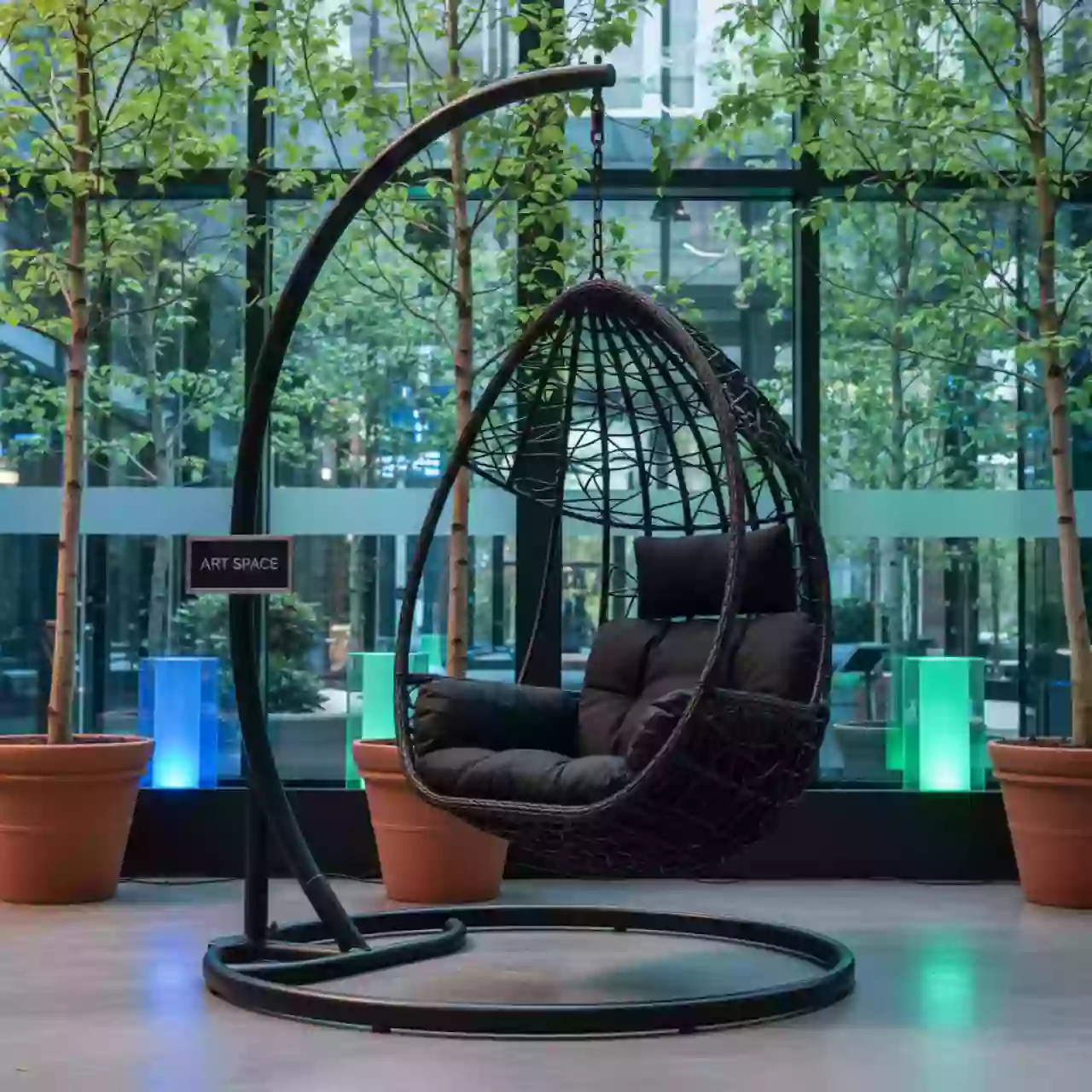 Аренда Кресло диван подвесное CARTAGENA черное в Radisson Blu Resort & Congress Centre — ART SPACE