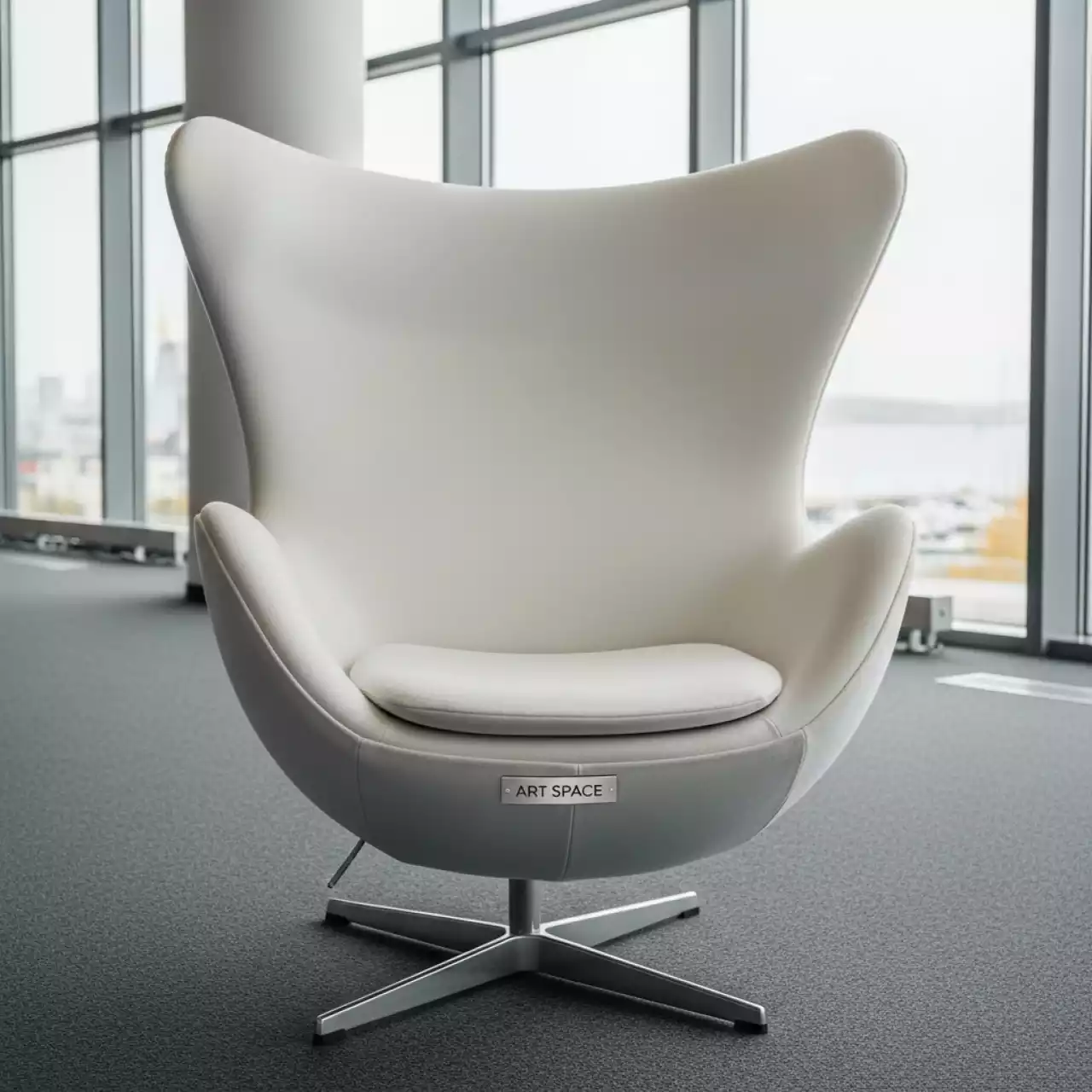 Аренда Кресло Egg White белое в зале «Чайка» (Морпорт) — ART SPACE