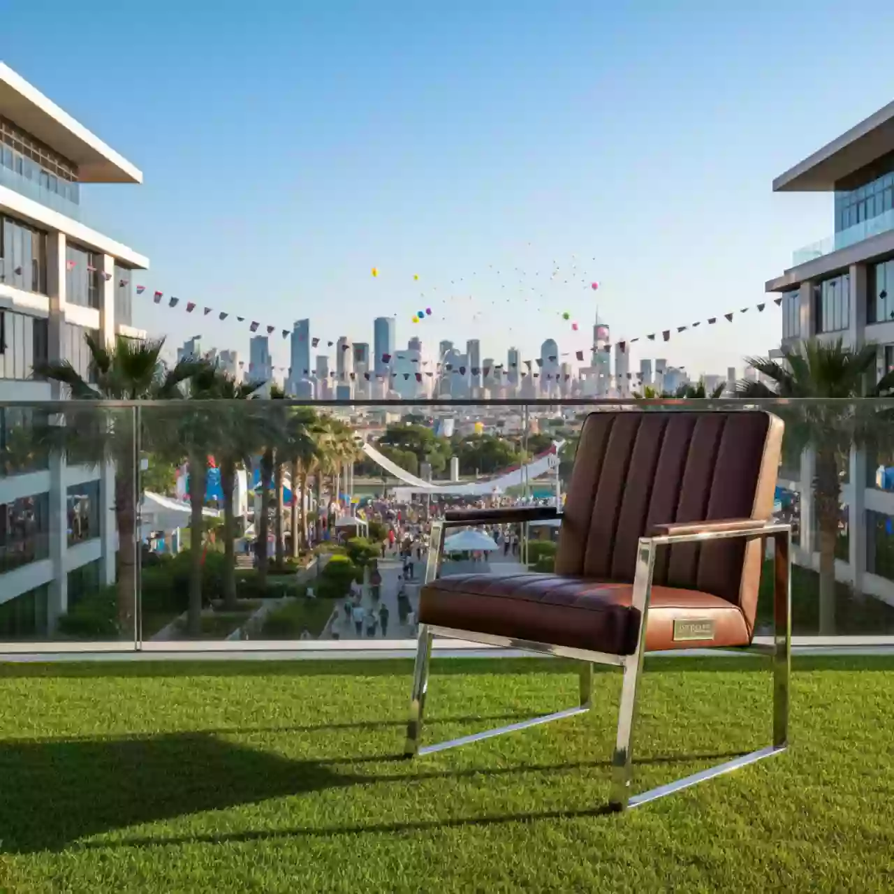 Аренда Кресло EP 300 экокожа коричневое в Novotel Resort — ART SPACE