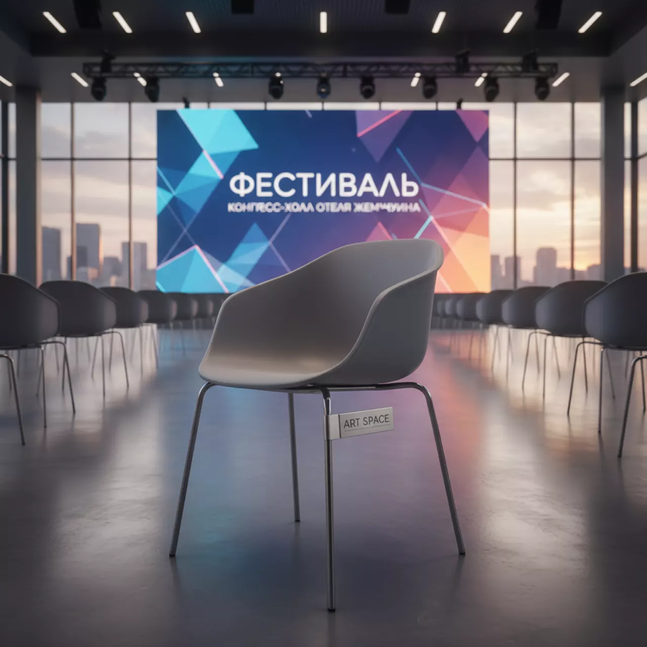 Аренда Кресло Escalet светло серый пластик в конгресс-холле отеля Жемчужина — ART SPACE