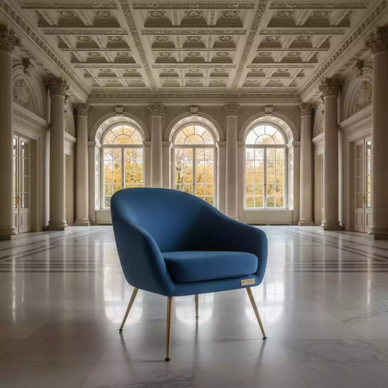 Аренда Кресло Ева синее в санатории «Металлург» — ART SPACE