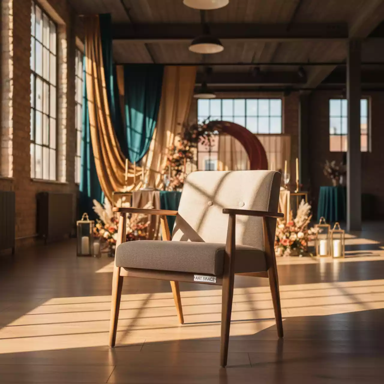 Аренда Кресло Flint раскладное бежевое в зале «Чайка» (Морпорт) — ART SPACE