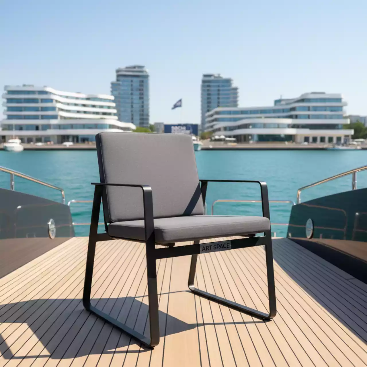 Аренда Кресло Flint раскладное серый на VIP-яхте (Имеретинский порт) — ART SPACE