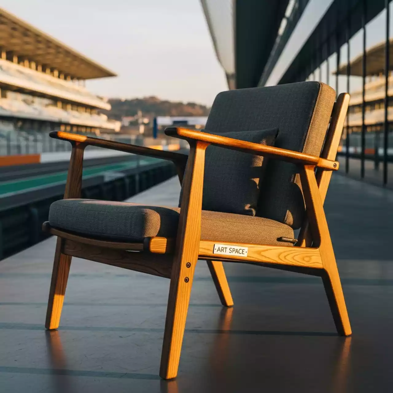 Аренда Кресло Флоренция с подушкой мореная лиственница на Сочи Автодроме — ART SPACE