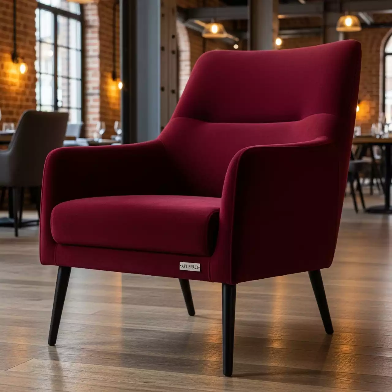 Аренда Кресло Friend велюр бордо в ресторане «Sanremo» — ART SPACE