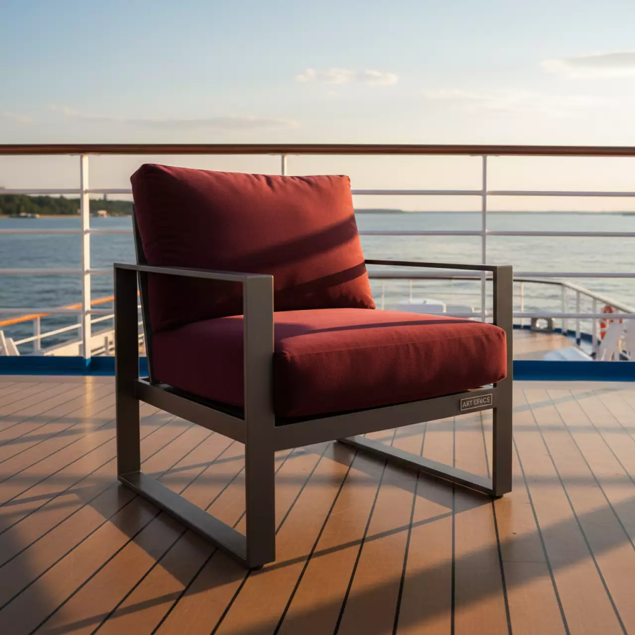 Аренда Кресло Graphite Wine Andrian на теплоходе «Дагомыс» — ART SPACE