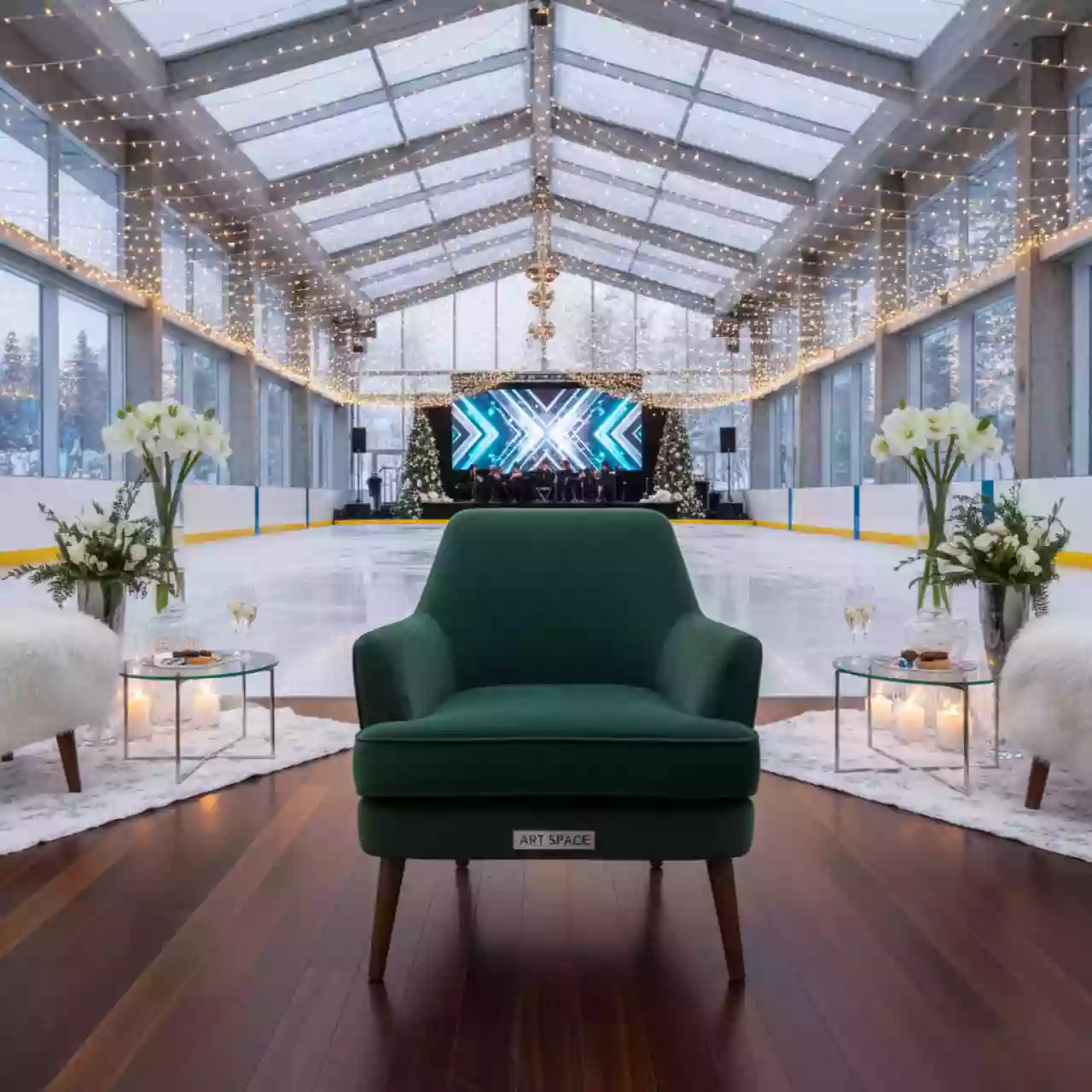 Аренда Кресло Хью велюр темно зеленое в Керлинговом центре «Ледяной куб» — ART SPACE