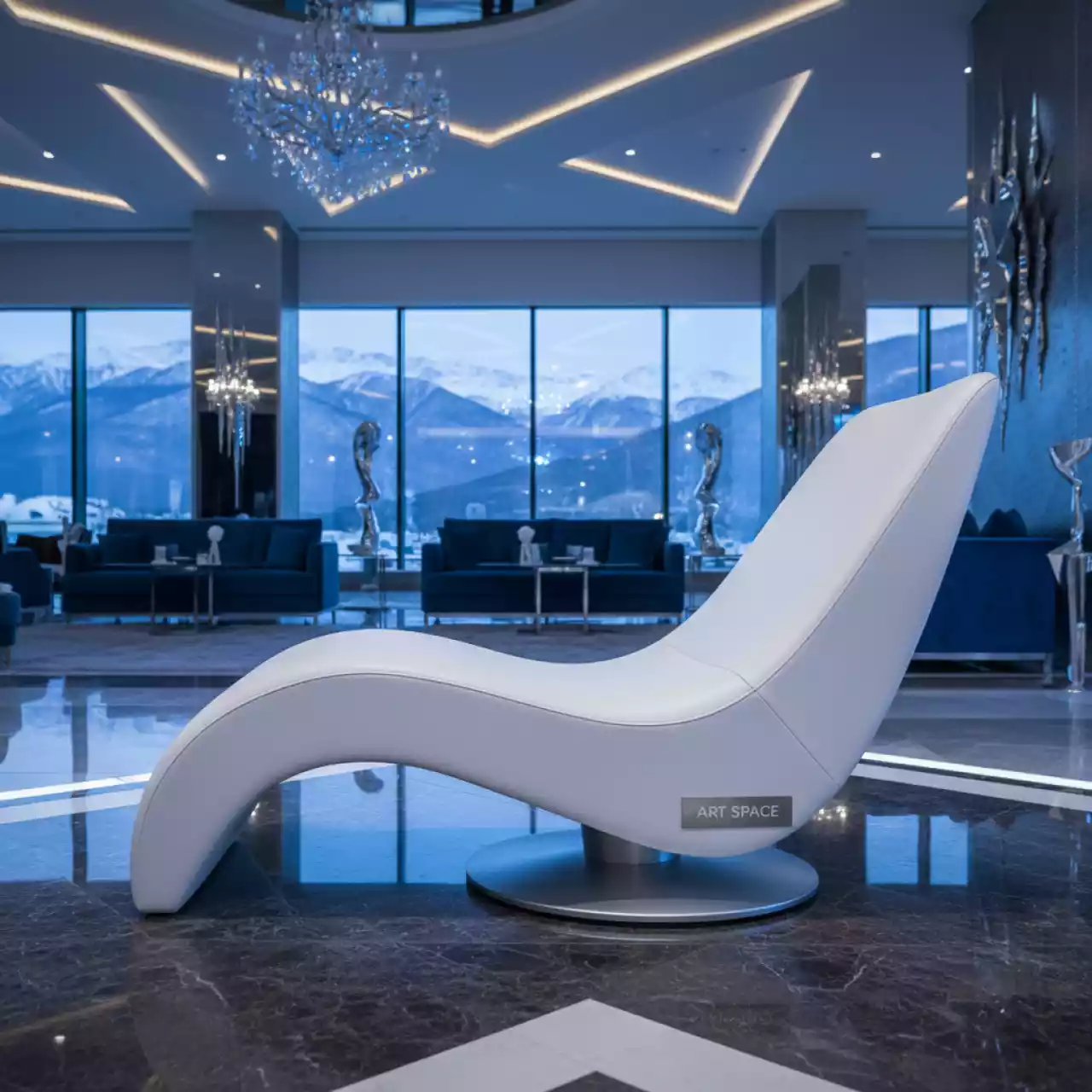 Аренда Кресло Horizont белое в казино «Сочи» — ART SPACE