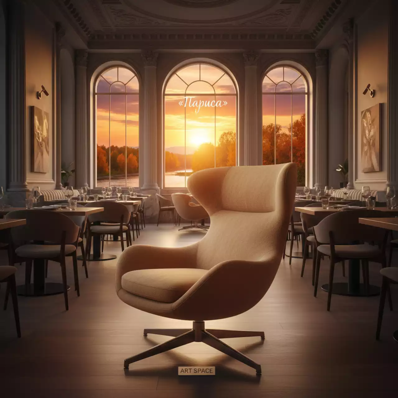 Аренда Кресло IMOLA латте в ресторане «Паруса» — ART SPACE