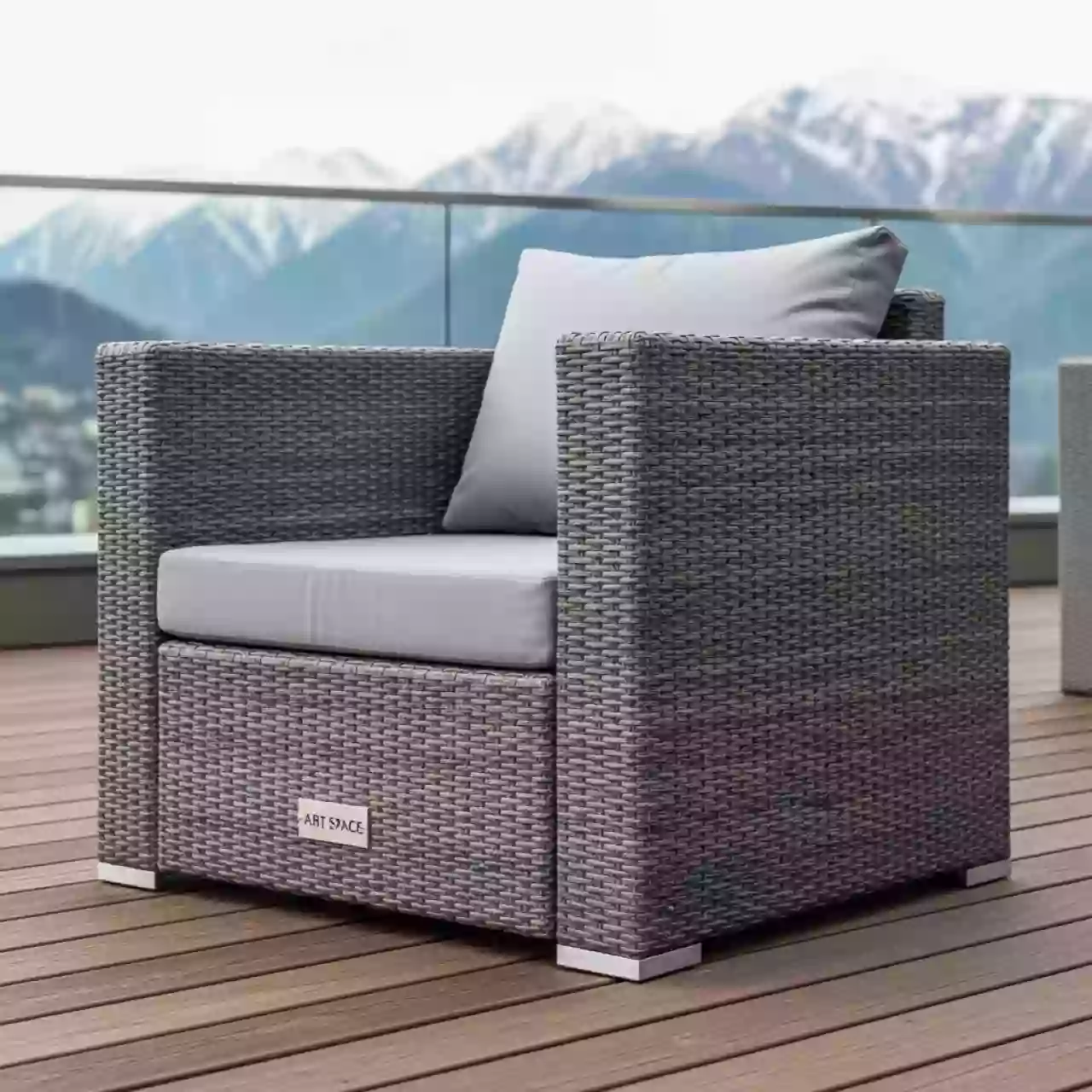 Аренда Кресло из искусственного ротанга Гранд Латте графит в Radisson Hotel Rosa Khutor — ART SPACE