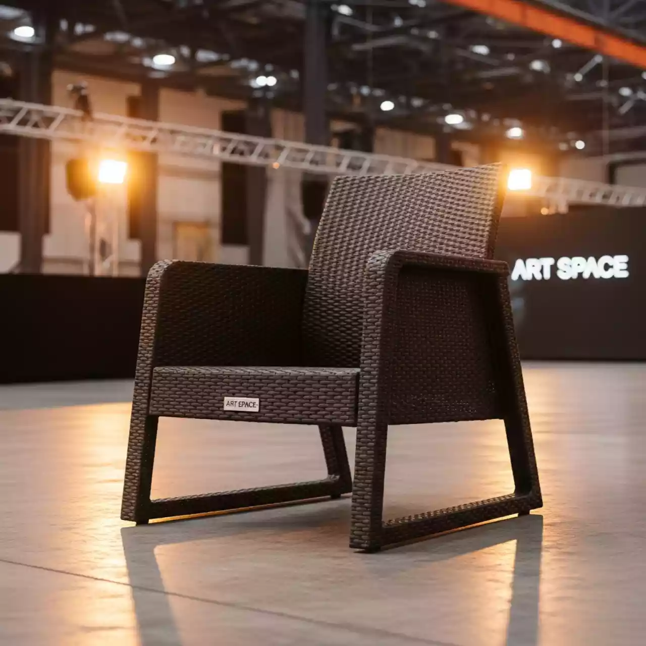 Аренда Кресло из искусственного ротанга MEDINA 1 темно коричневое в VK Stadium Sirius — ART SPACE