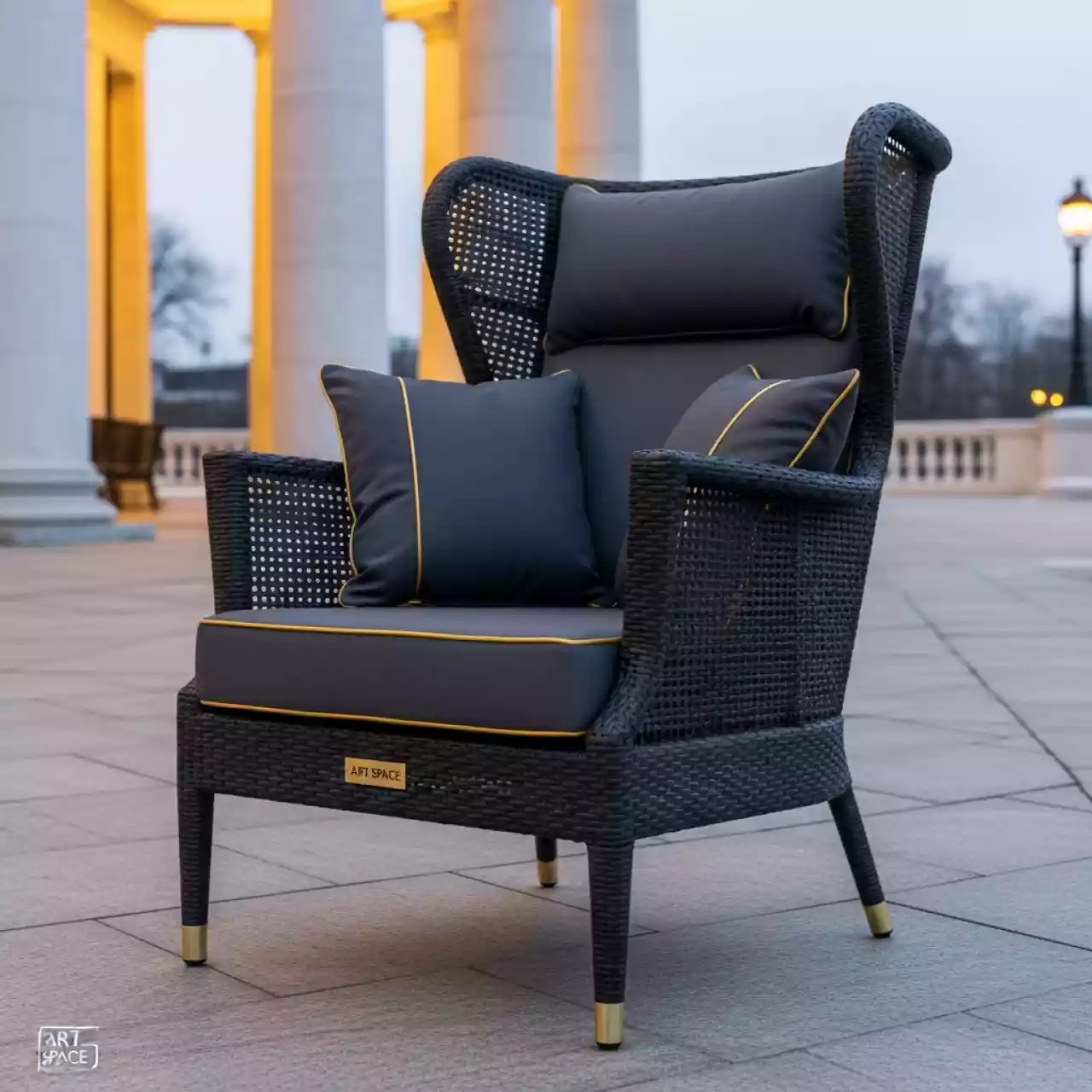 Аренда Кресло из искусственного ротанга YH C1250W в Зимнем театре — ART SPACE