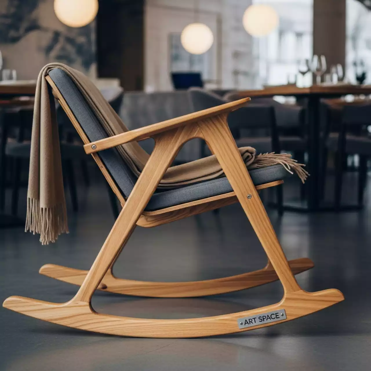 Аренда Кресло качалка Royal Family NATALI из акации в ресторане «Баран-Рапан» — ART SPACE