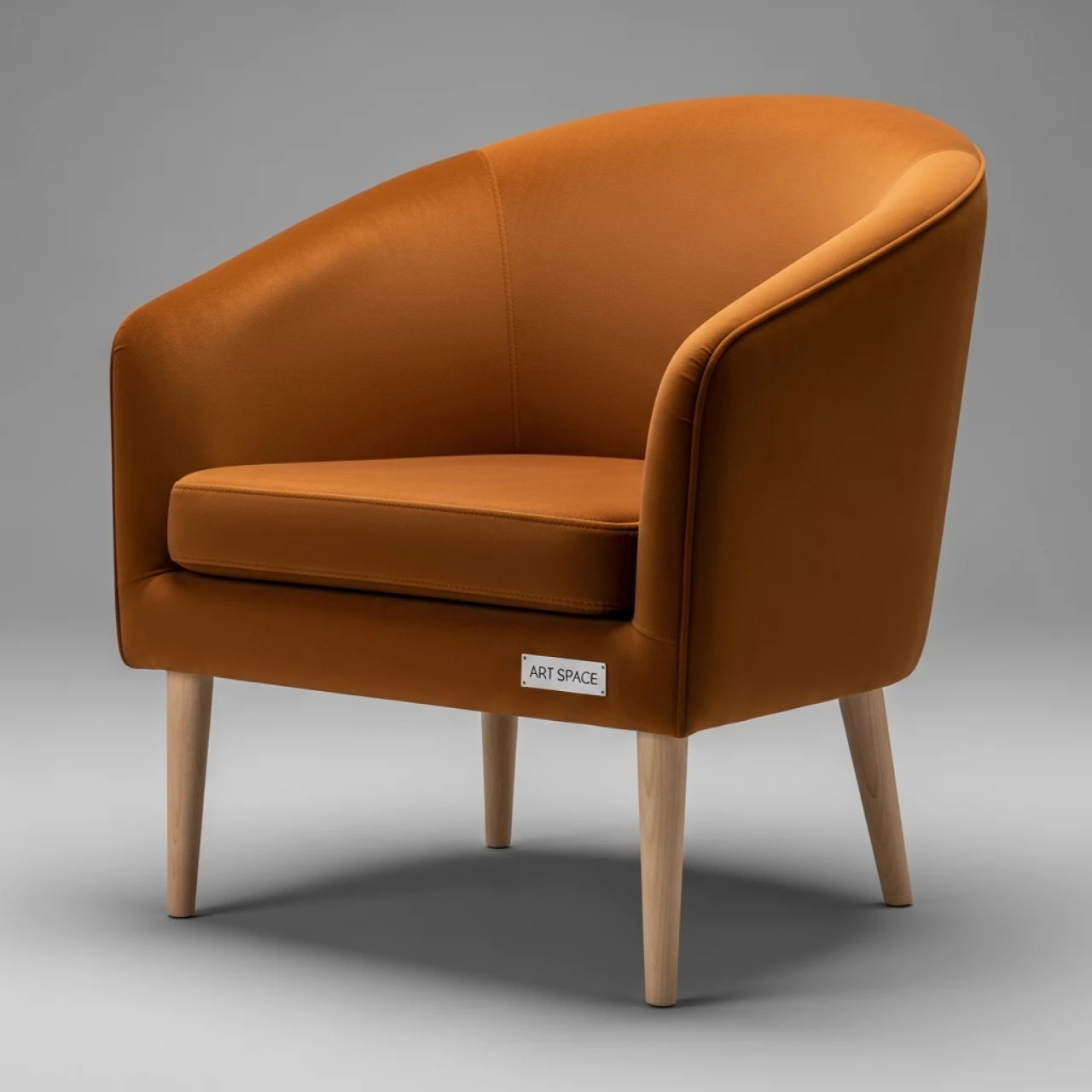 Аренда Кресло Капучино велюр Bella 08 ножки бук лак в казино «Сочи» — ART SPACE