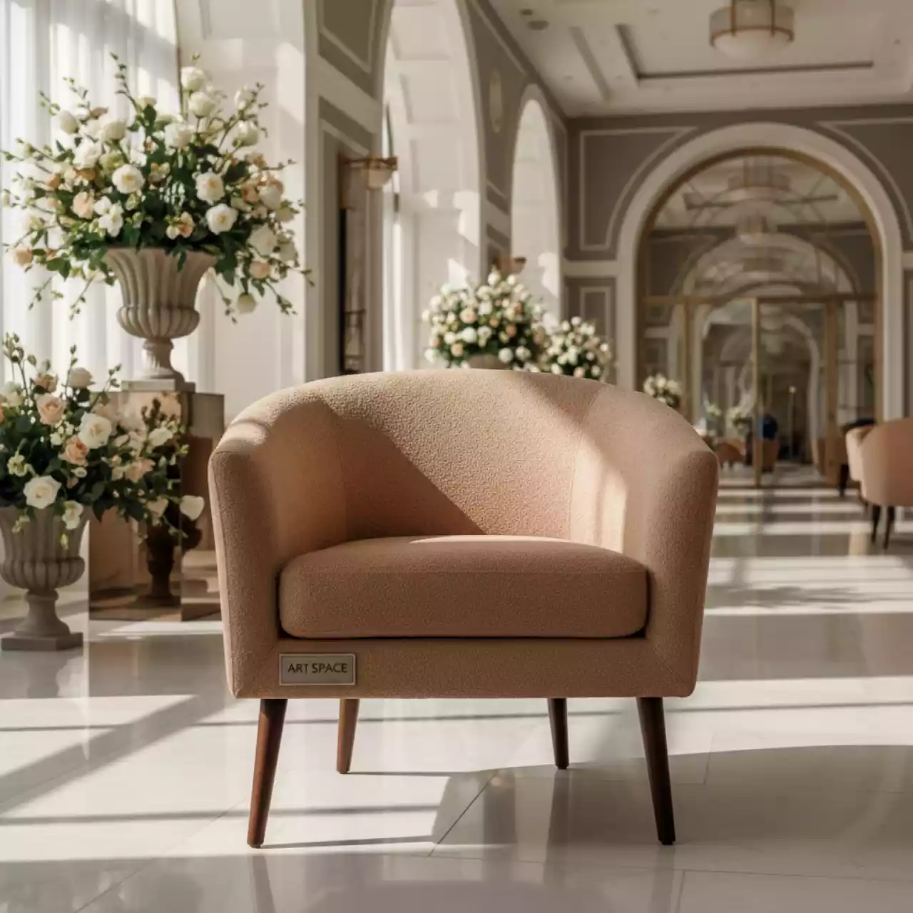 Аренда Кресло Кэнди букле капучино в Гранд Отель Сочи — ART SPACE