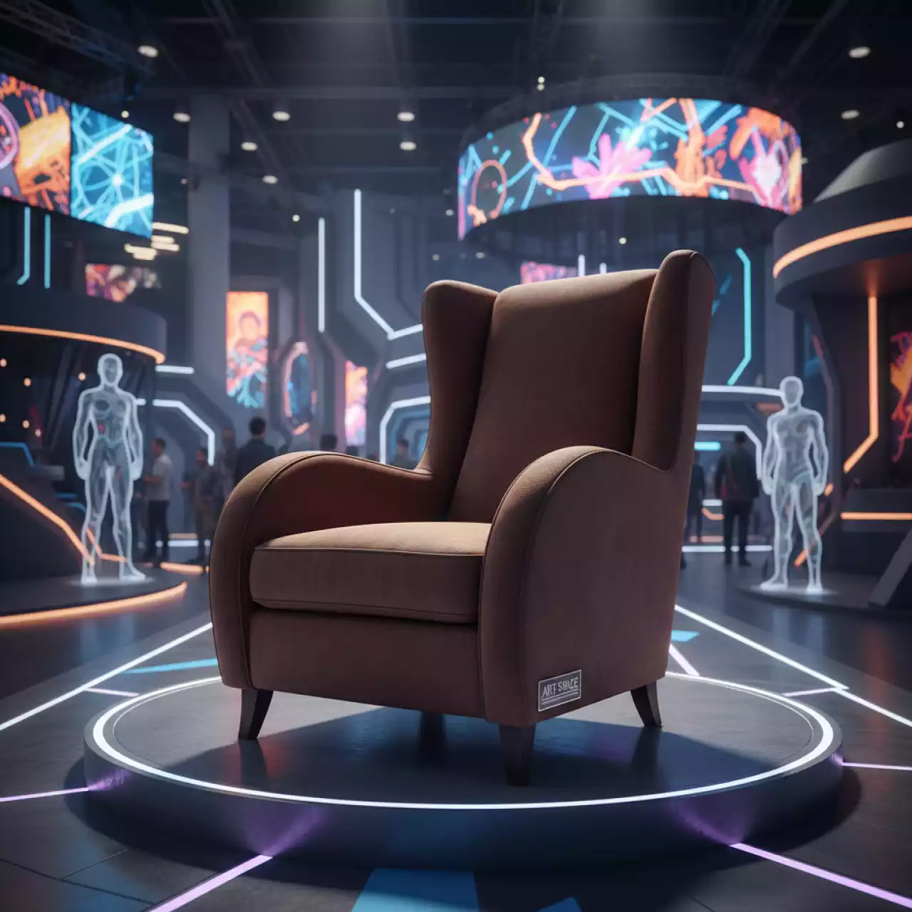 Аренда Кресло классическое БЕРГАМО коричневое в Alpha Sirius — ART SPACE