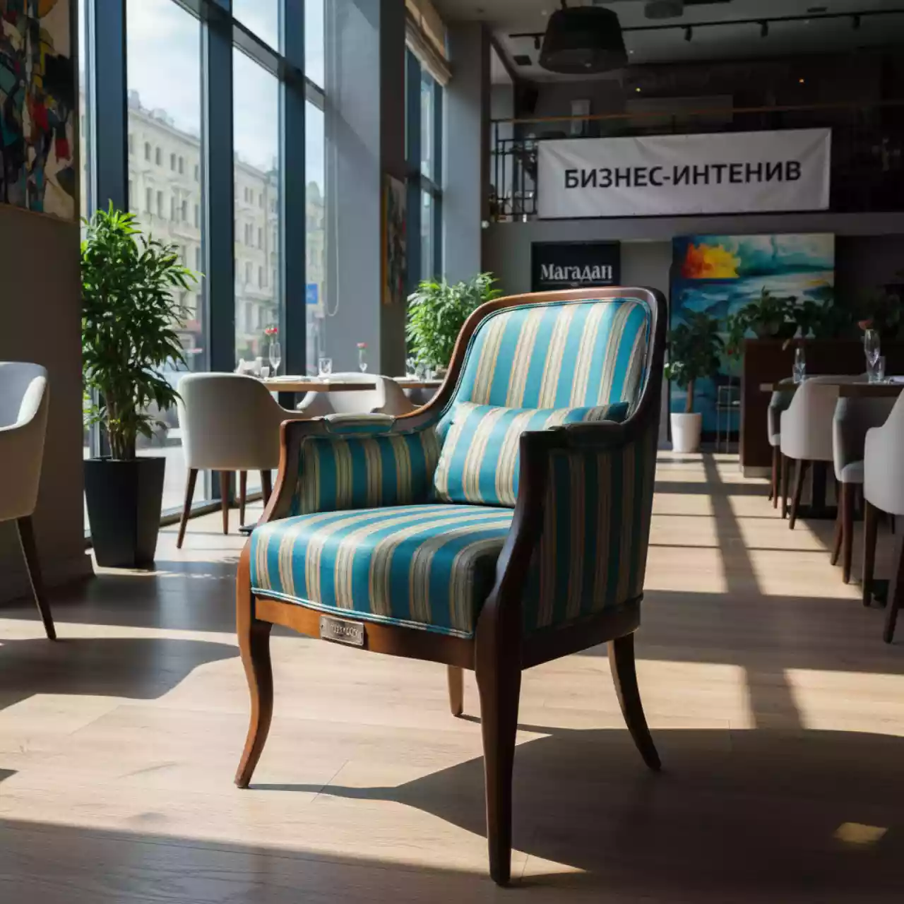 Аренда Кресло Kler с подушкой в ресторане «Магадан» — ART SPACE