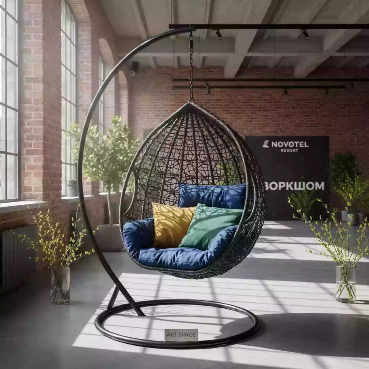 Аренда Кресло кокон подвесное Канцлер ROTANG LUX в Novotel Resort — ART SPACE