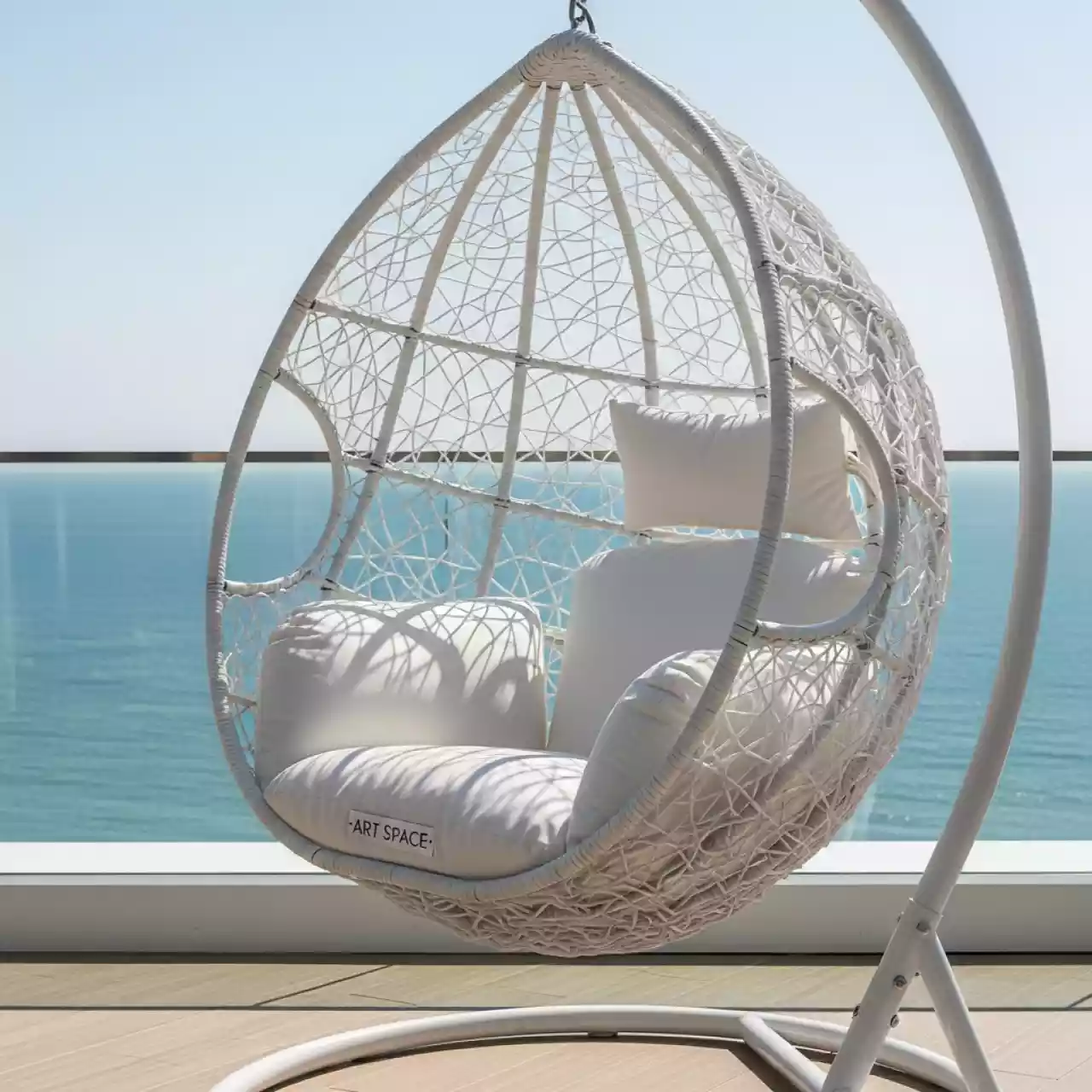 Аренда Кресло кокон подвесное XL белое в Swissôtel Resort Sochi Kamelia — ART SPACE