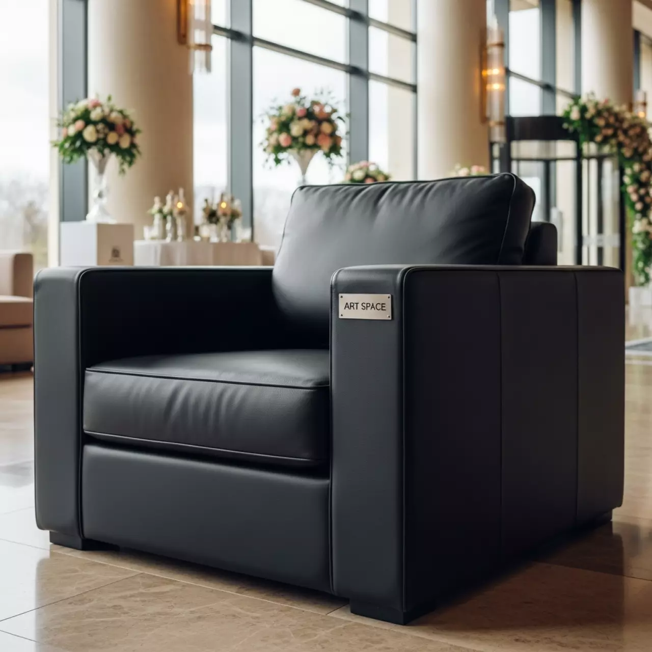 Аренда Кресло кожзам черное Алекто в Сочи Парк Отеле — ART SPACE