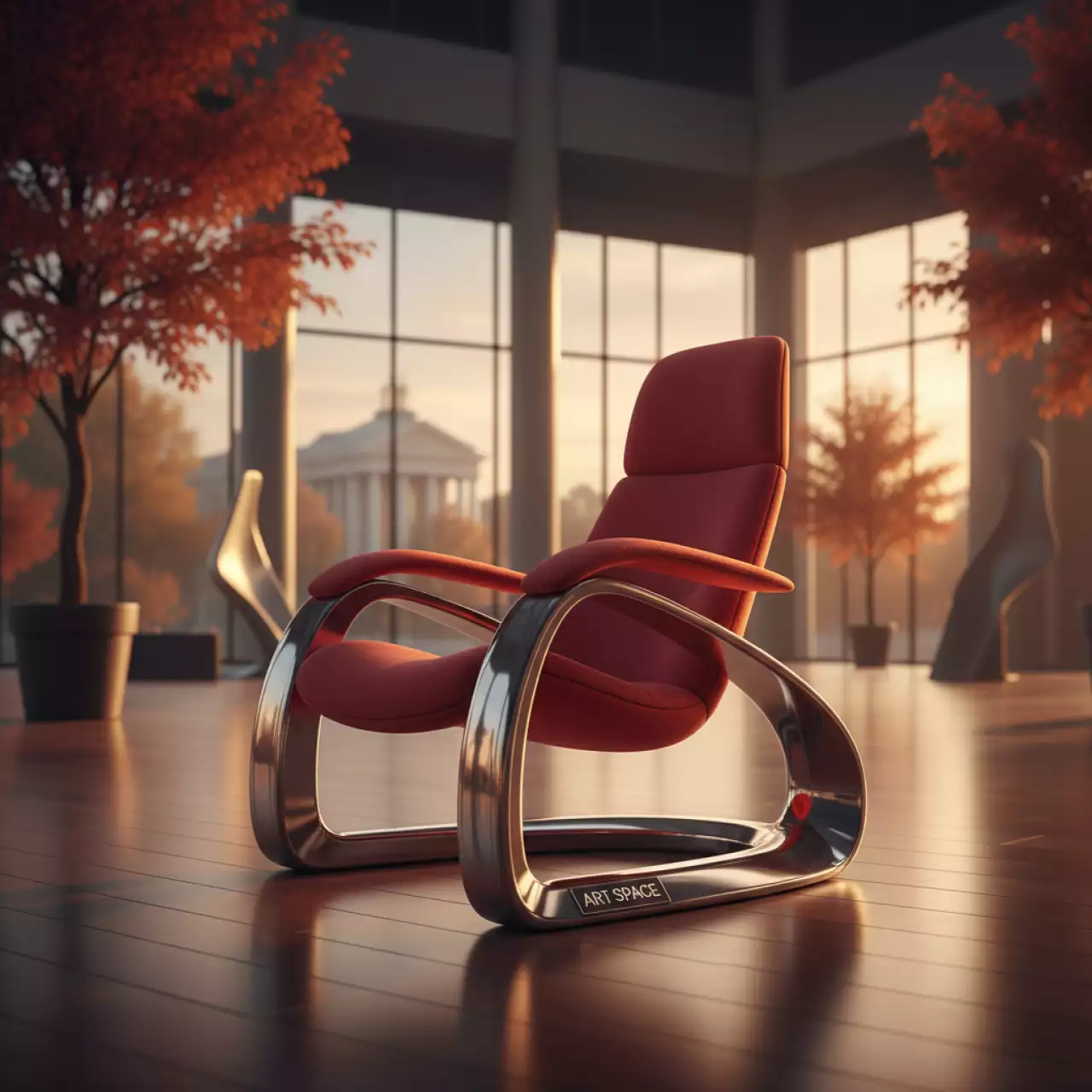 Аренда Кресло красное College CLG 802 LXH на Медальной площади — ART SPACE