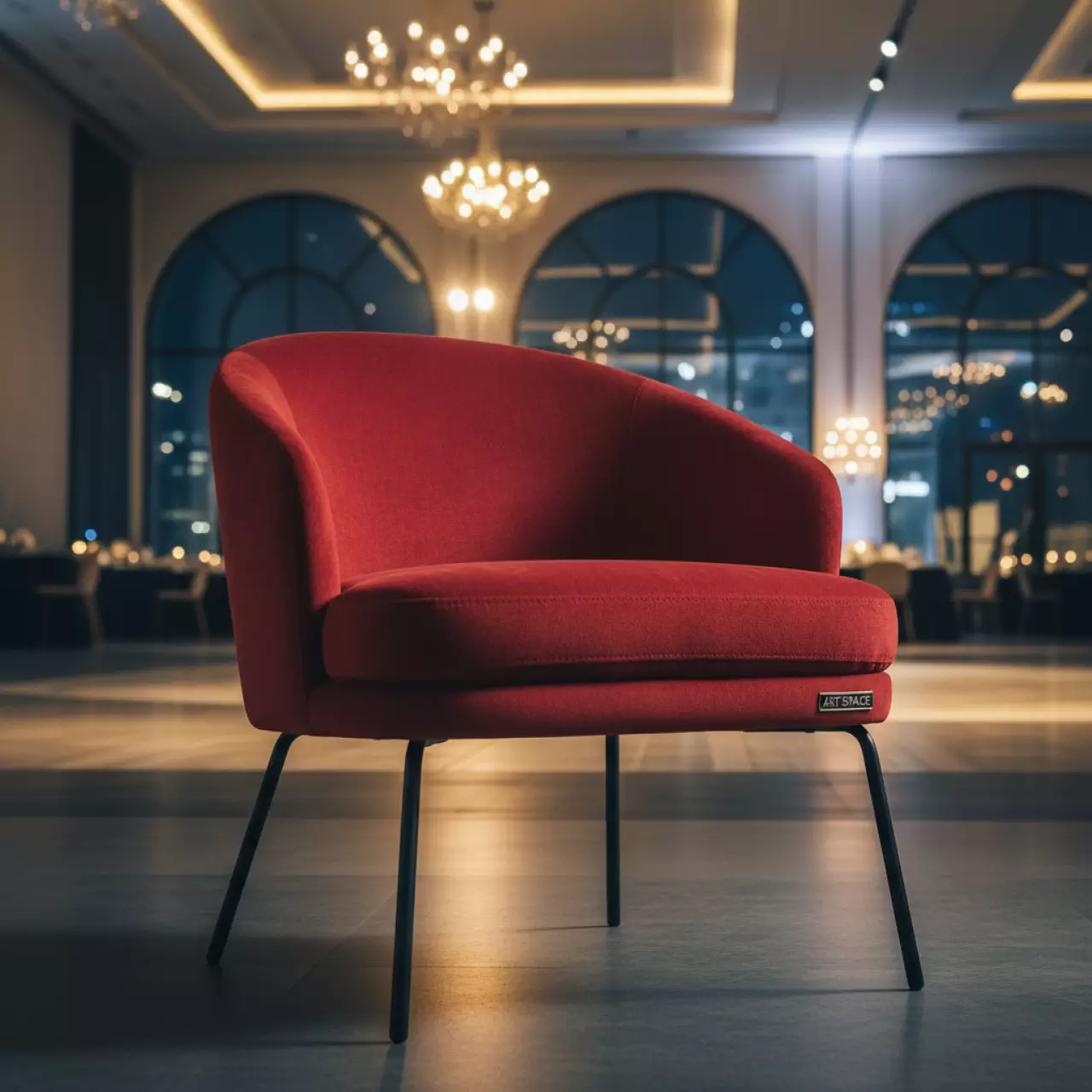 Аренда Кресло красный вельвет Orion в Radisson Blu Resort & Congress Centre — ART SPACE