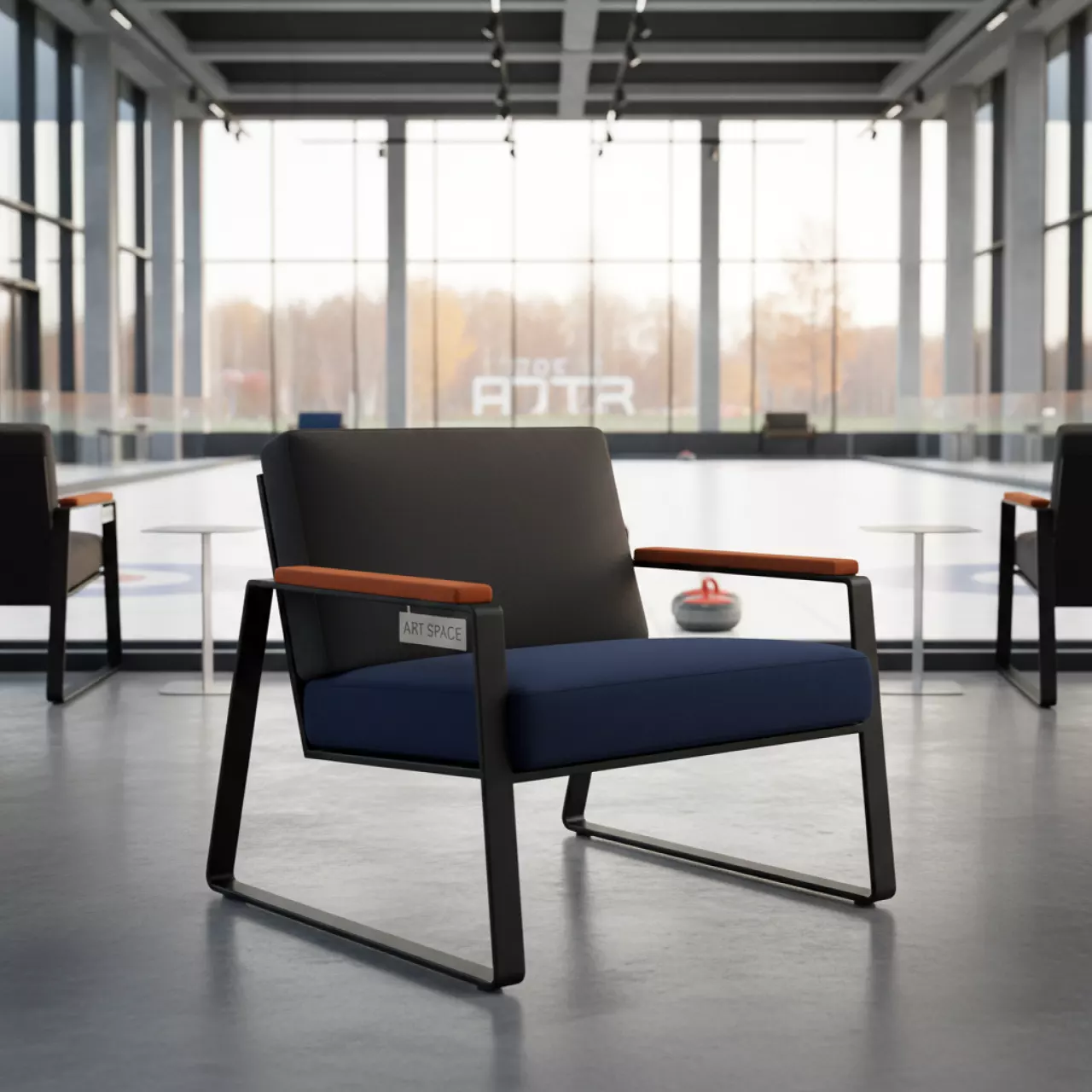 Аренда Кресло лаунж металлическое The Factory в Керлинговом центре «Ледяной куб» — ART SPACE