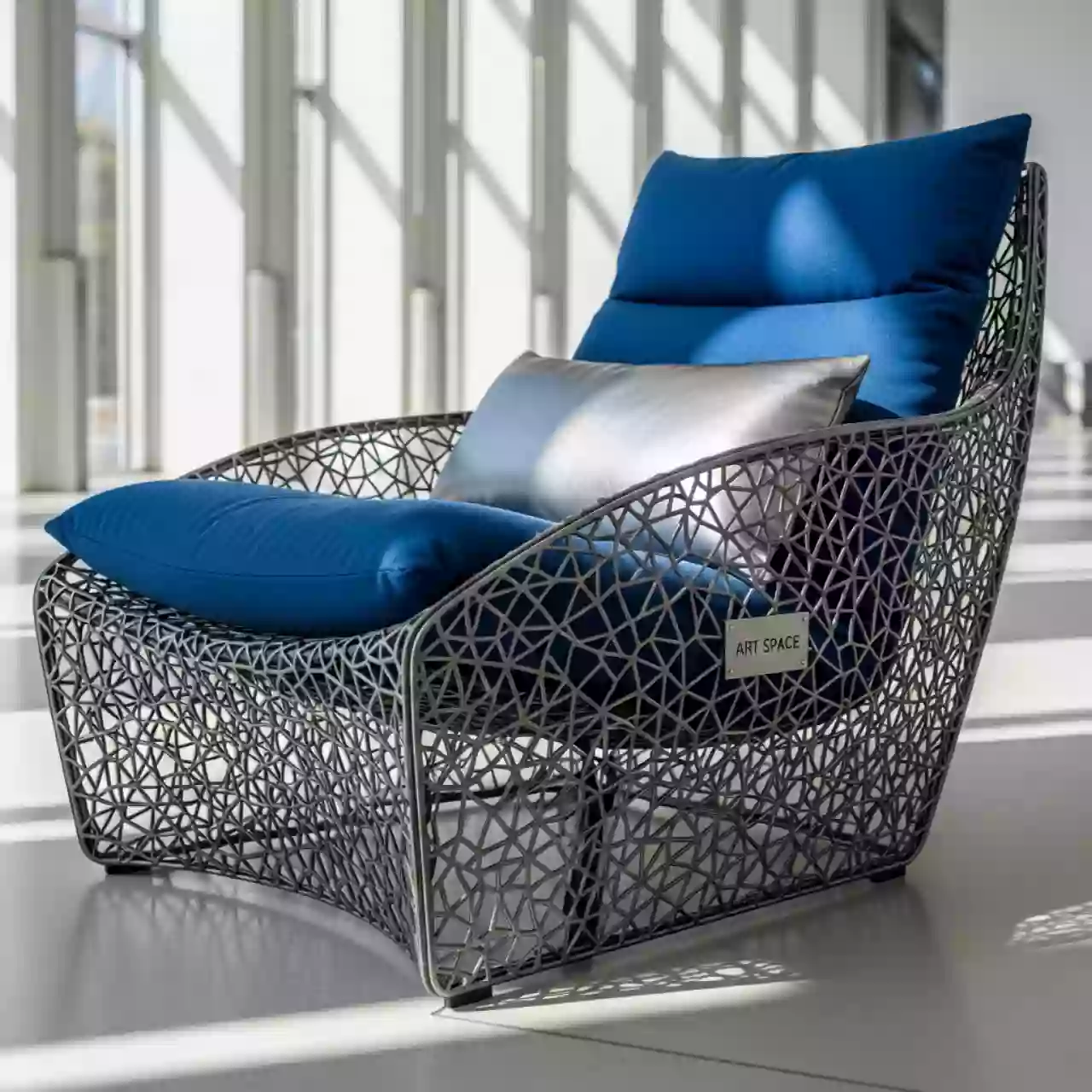 Аренда Кресло лаунж плетеное с подушками Charme в Ледовом дворце «Айсберг» — ART SPACE