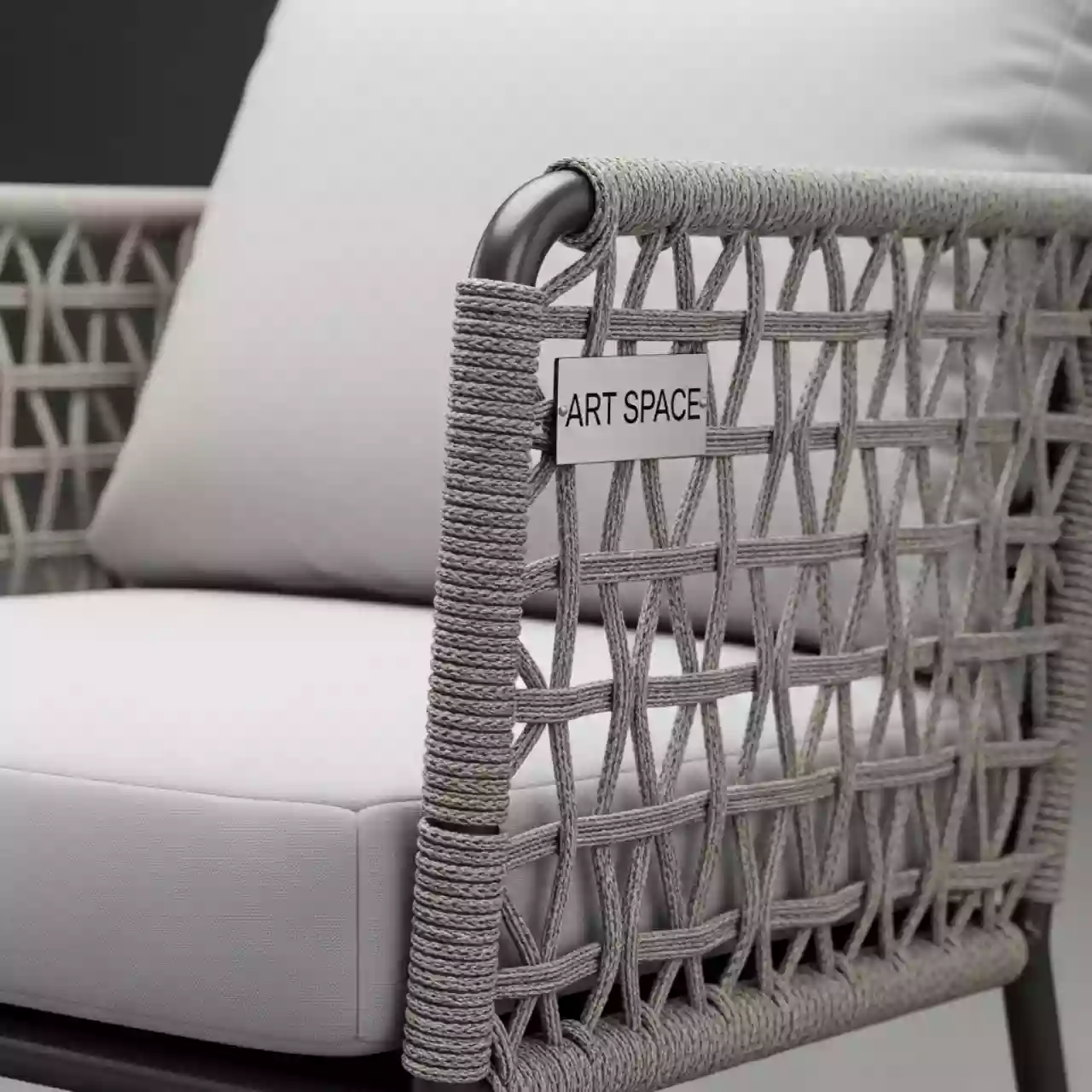 Аренда Кресло лаунж плетеное с подушкой Everly в Университете «Сириус» — ART SPACE