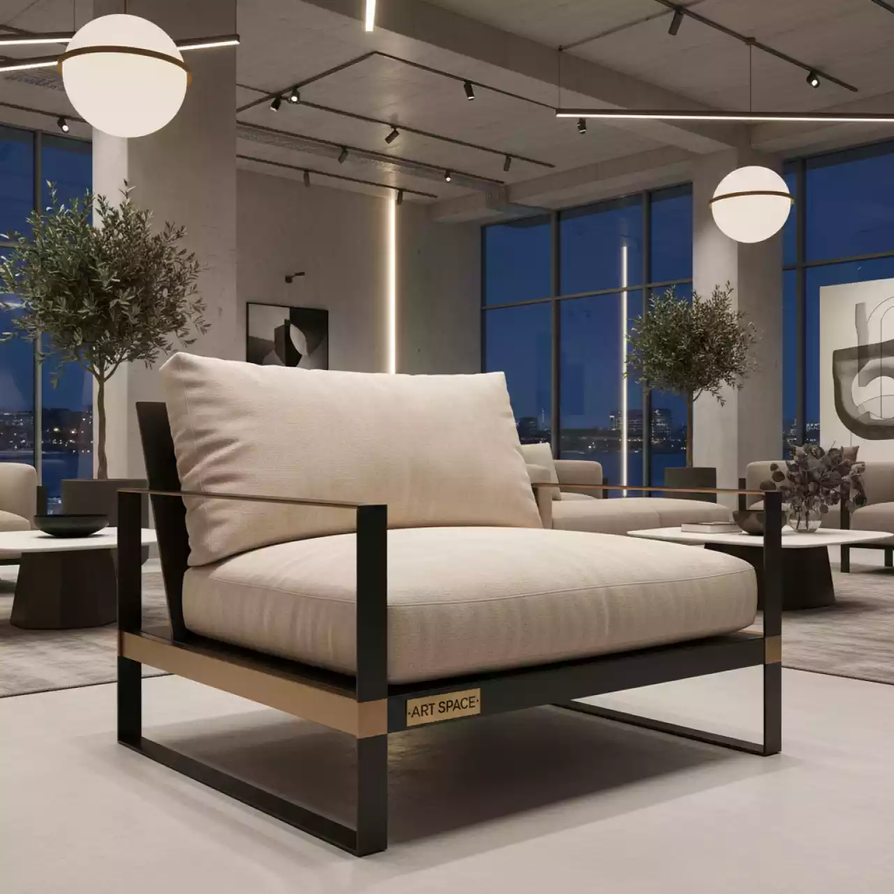 Аренда Кресло лаунж с подушкой Minotti в отеле Radisson Lazurnaya — ART SPACE