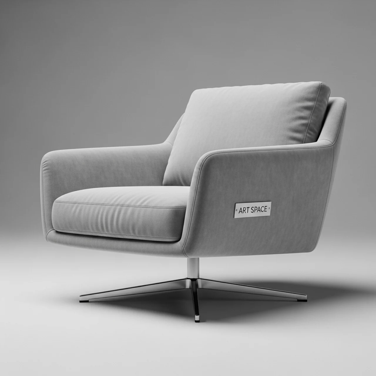 Аренда Кресло лаунж велюр светло серое Royal в Radisson Collection Paradise — ART SPACE