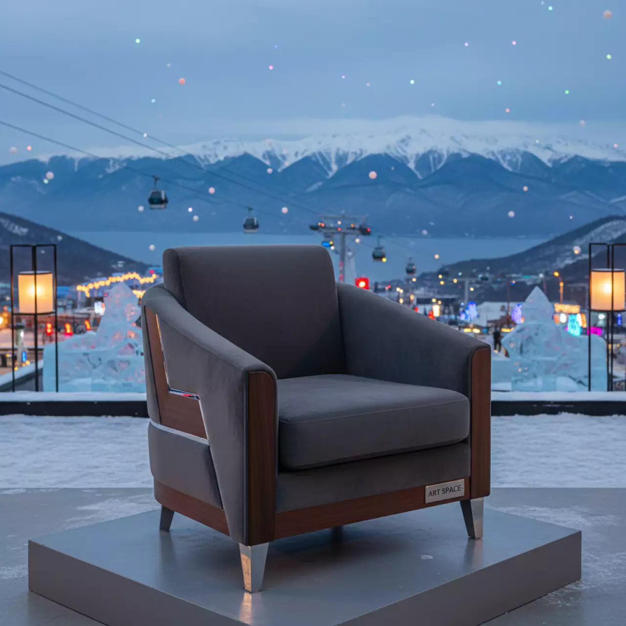 Аренда Кресло Liam Dark Grey в Skypark Sochi — ART SPACE