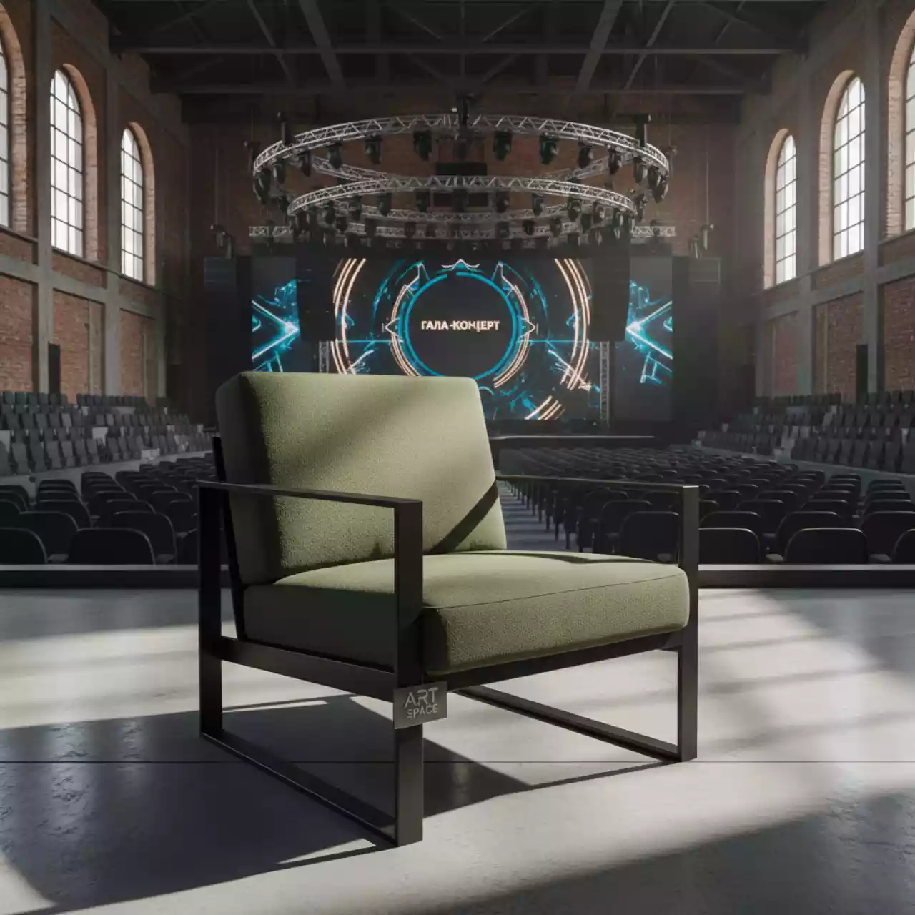 Аренда Кресло M2307 хаки полиэстер в Red Arena — ART SPACE