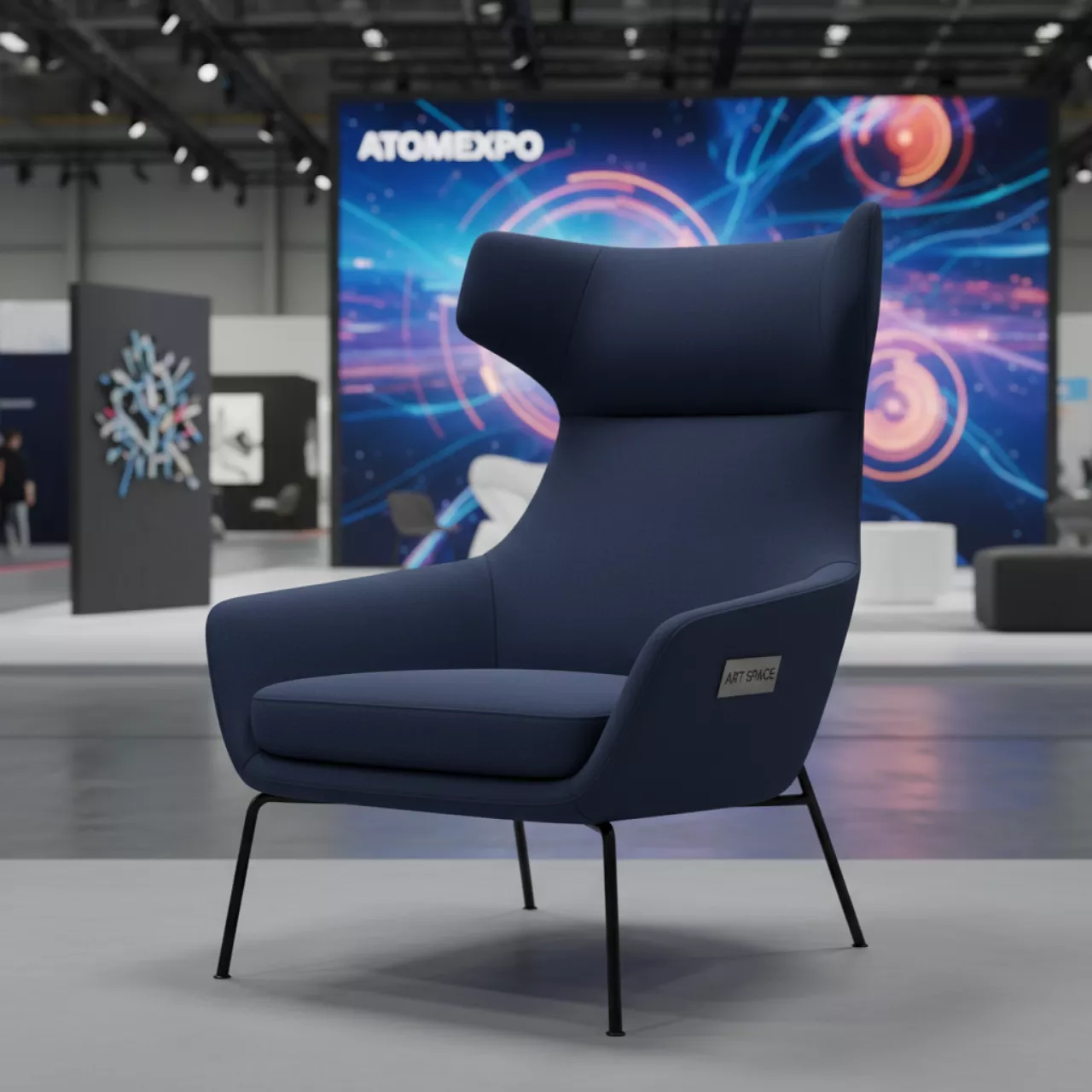 Аренда Кресло Marko высокое синее в Gamma Sirius — ART SPACE