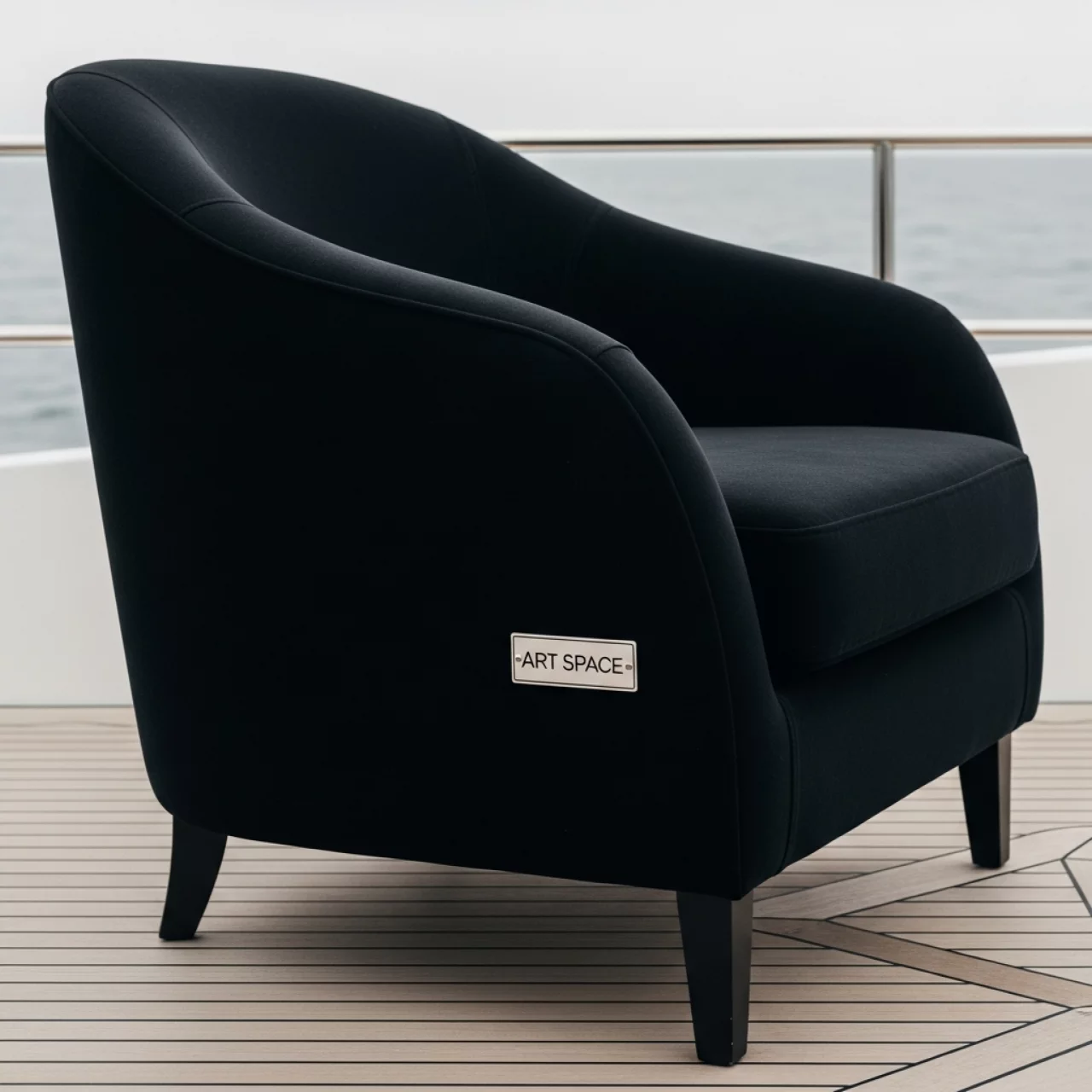Аренда Кресло Мелисса черное на VIP теплоходе (Морпорт Сочи) — ART SPACE