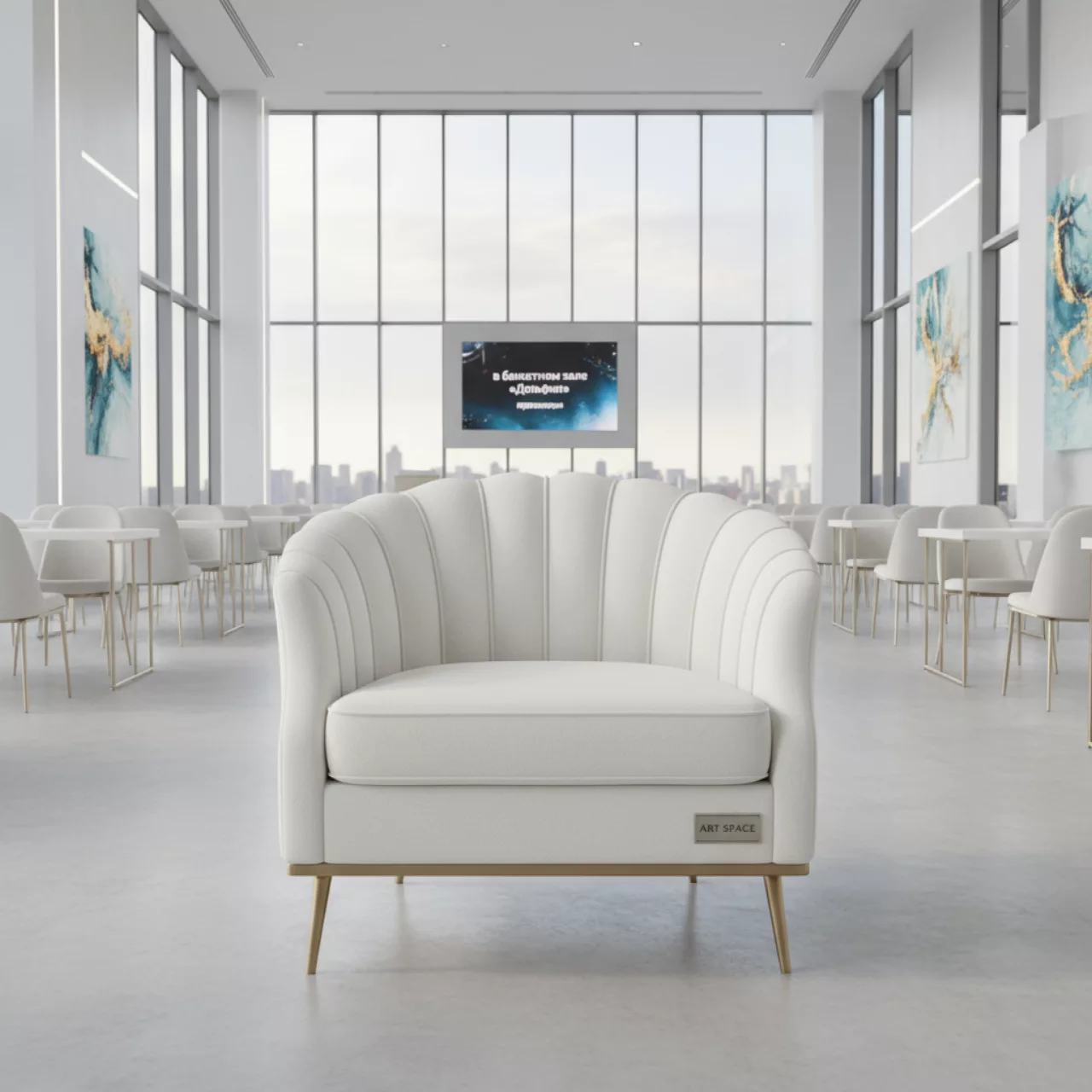 Аренда Кресло Mendoza белое в банкетном зале «Дельфин» — ART SPACE