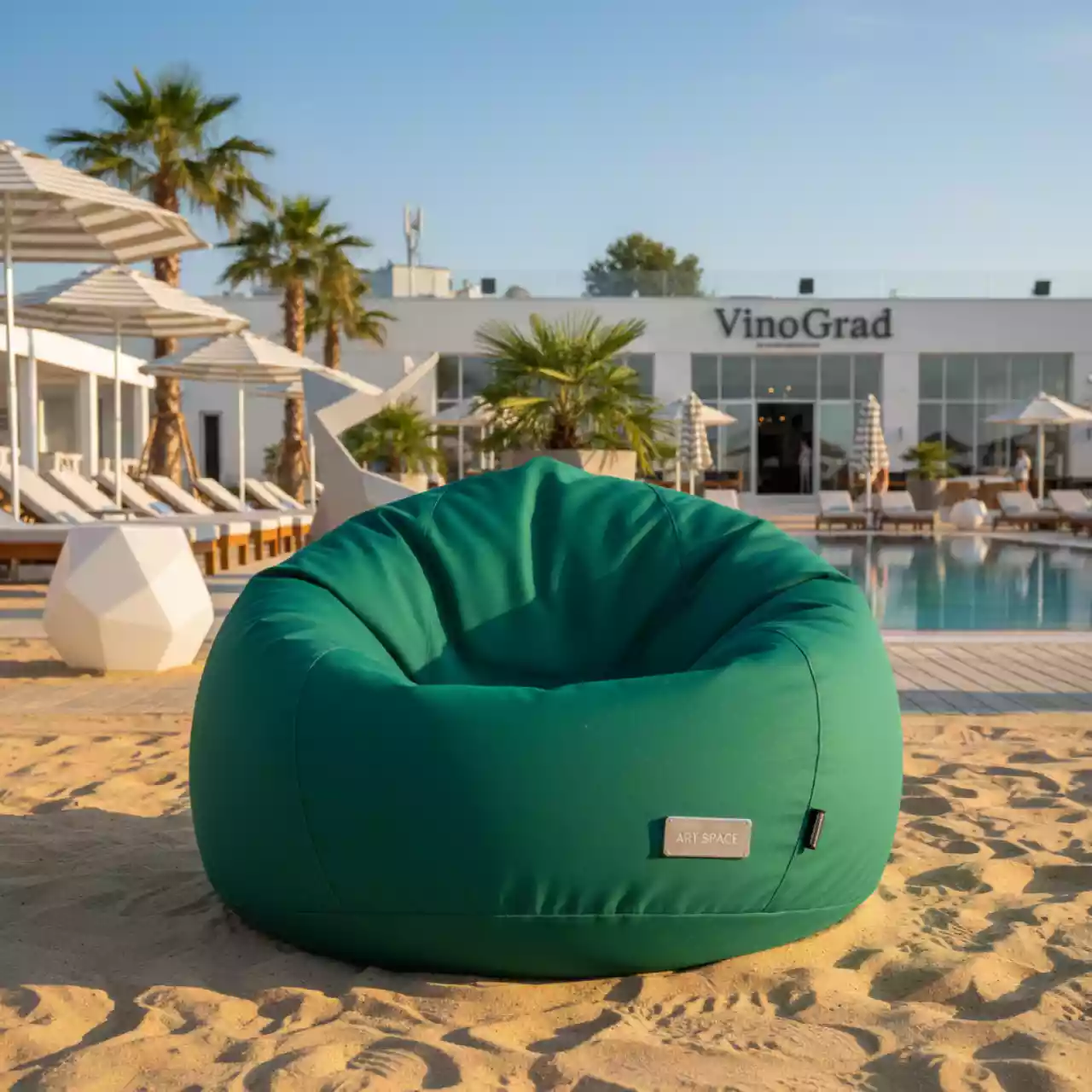 Аренда Кресло мешок Bean bag Opti зеленый в пляжном комплексе VinoGrad — ART SPACE