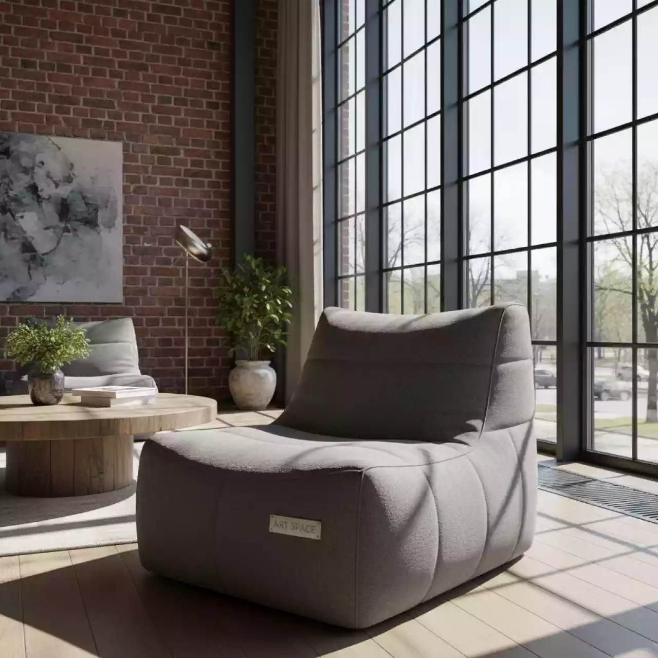 Аренда Кресло мешок Beanbag серый в Stella di Mosca — ART SPACE