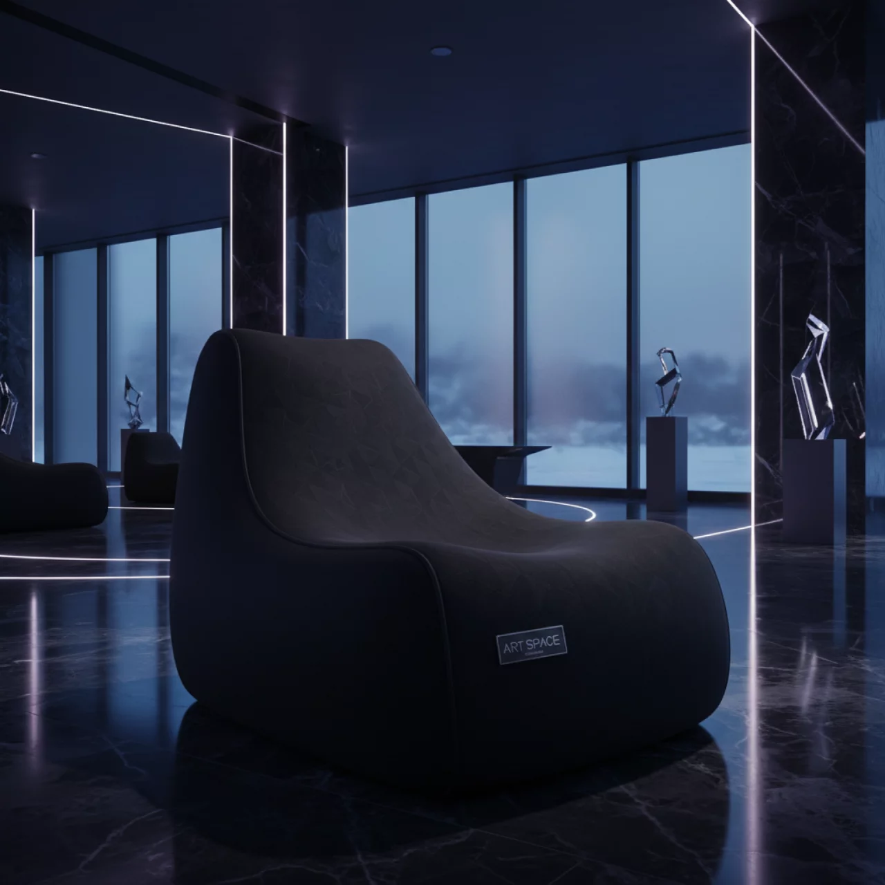 Аренда Кресло мешок черное в Pullman Sochi Centre — ART SPACE