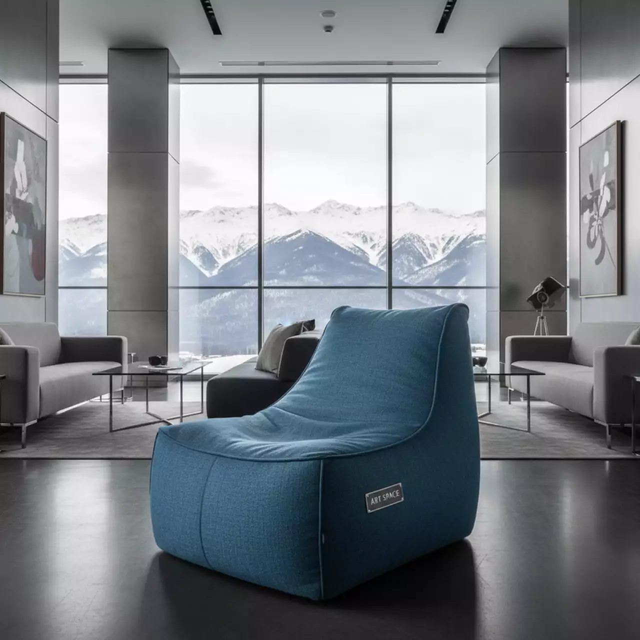 Аренда Кресло мешок голубое в Sochi Marriott Krasnaya Polyana — ART SPACE