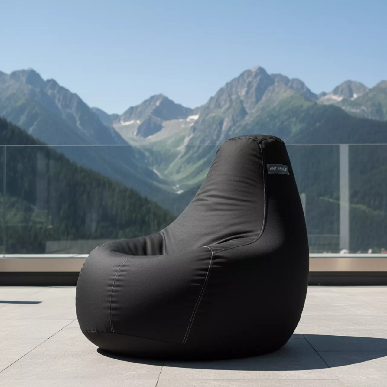 Аренда Кресло мешок Груша черный в Поляна 1389 Отель и Спа — ART SPACE