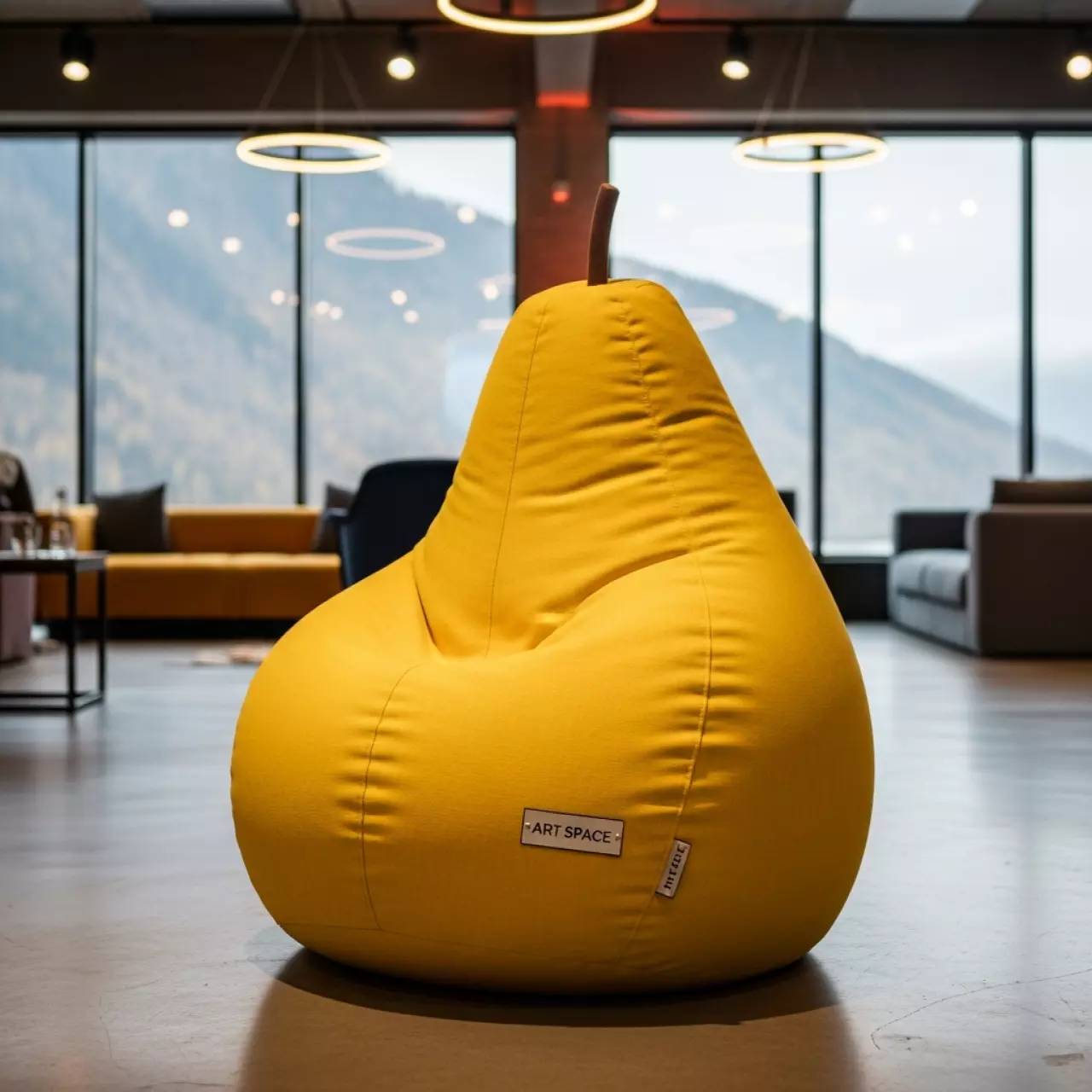 Аренда Кресло мешок Груша жёлтое на курорте «Газпром» (Альпика) — ART SPACE