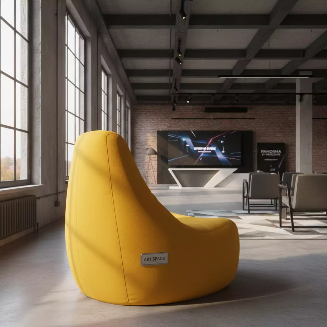 Аренда Кресло мешок Груша жёлтое в Panorama by Mercure — ART SPACE