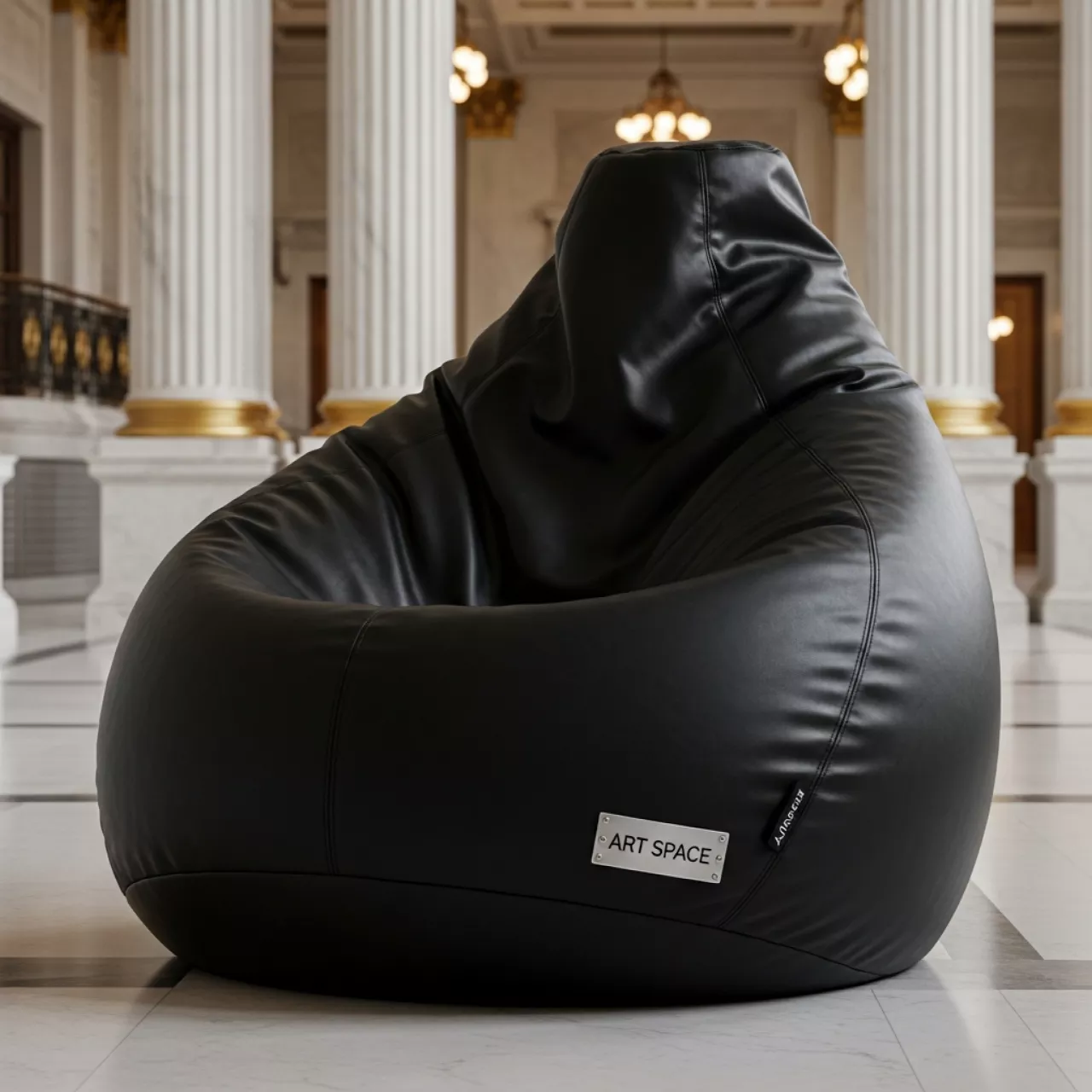 Аренда Кресло мешок пуфик черное в Зимнем театре — ART SPACE